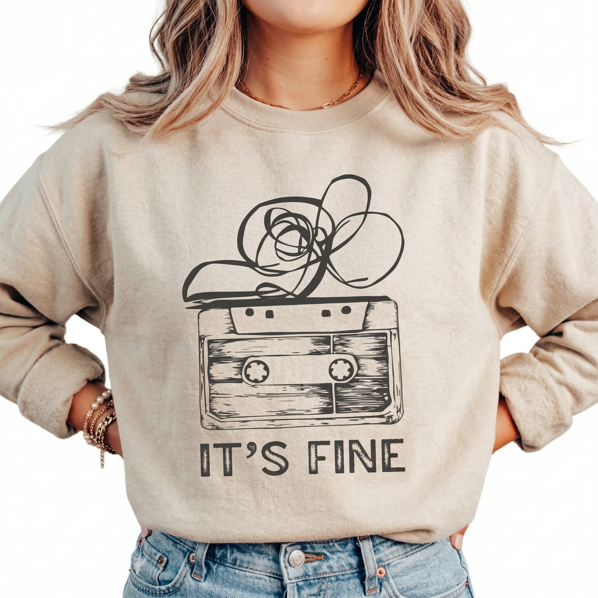 Retro Cassette Tape T-Shirt – It’s Fine Funny 80s 90s Music Graphic Tee