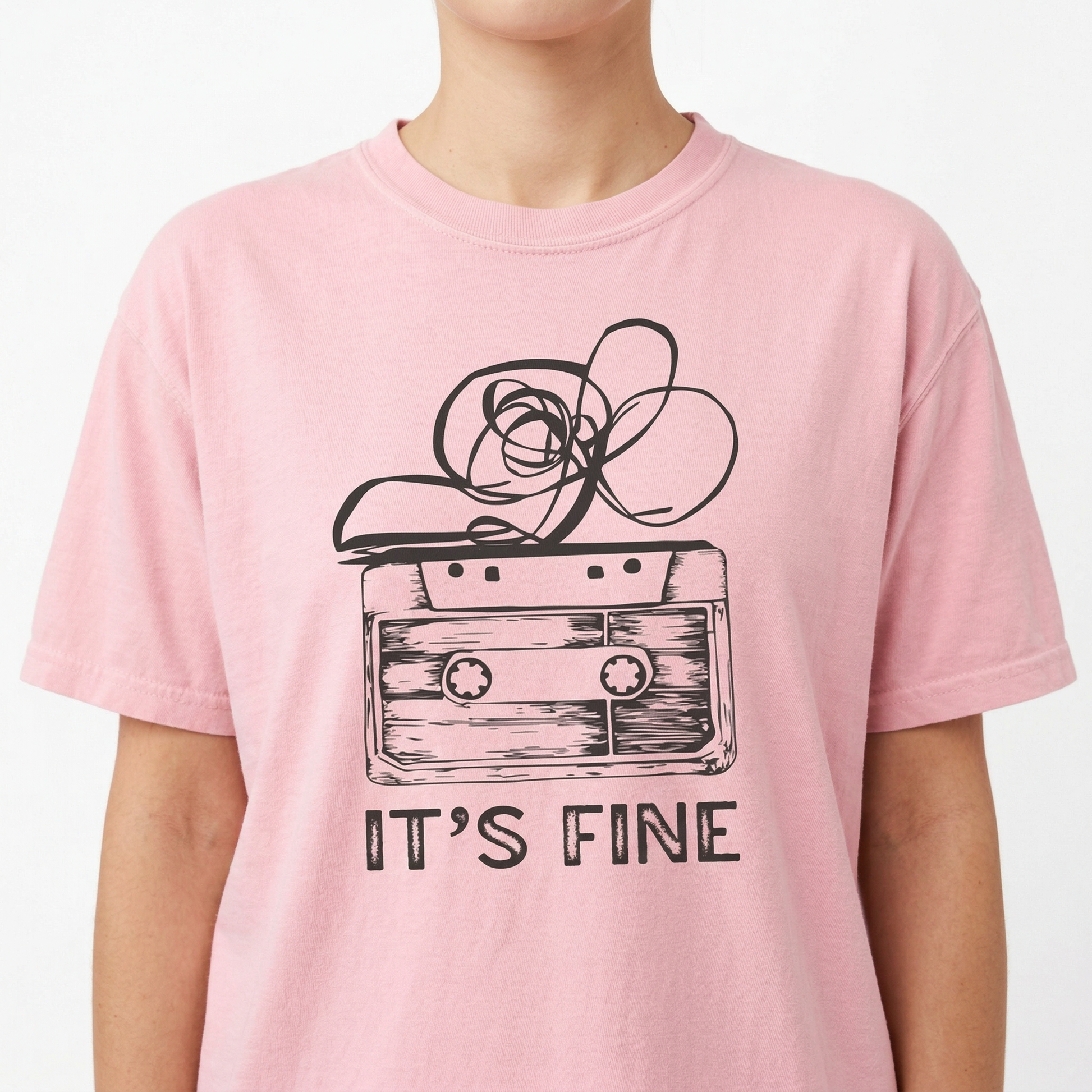Retro Cassette Tape T-Shirt – It’s Fine Funny 80s 90s Music Graphic Tee