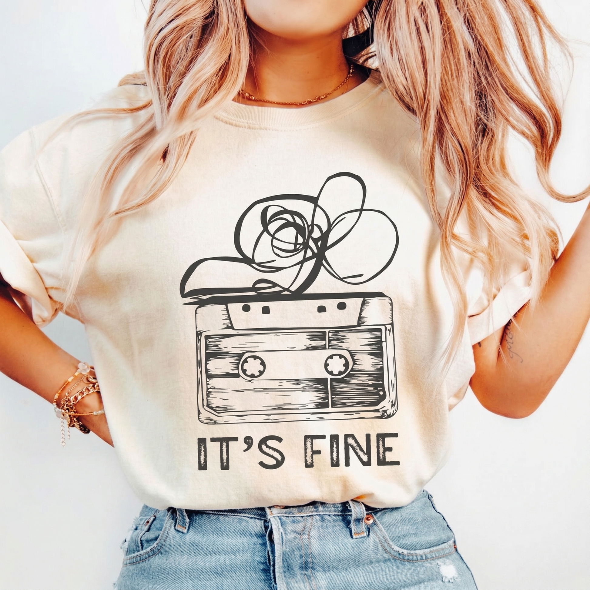 Retro Cassette Tape T-Shirt – It’s Fine Funny 80s 90s Music Graphic Tee