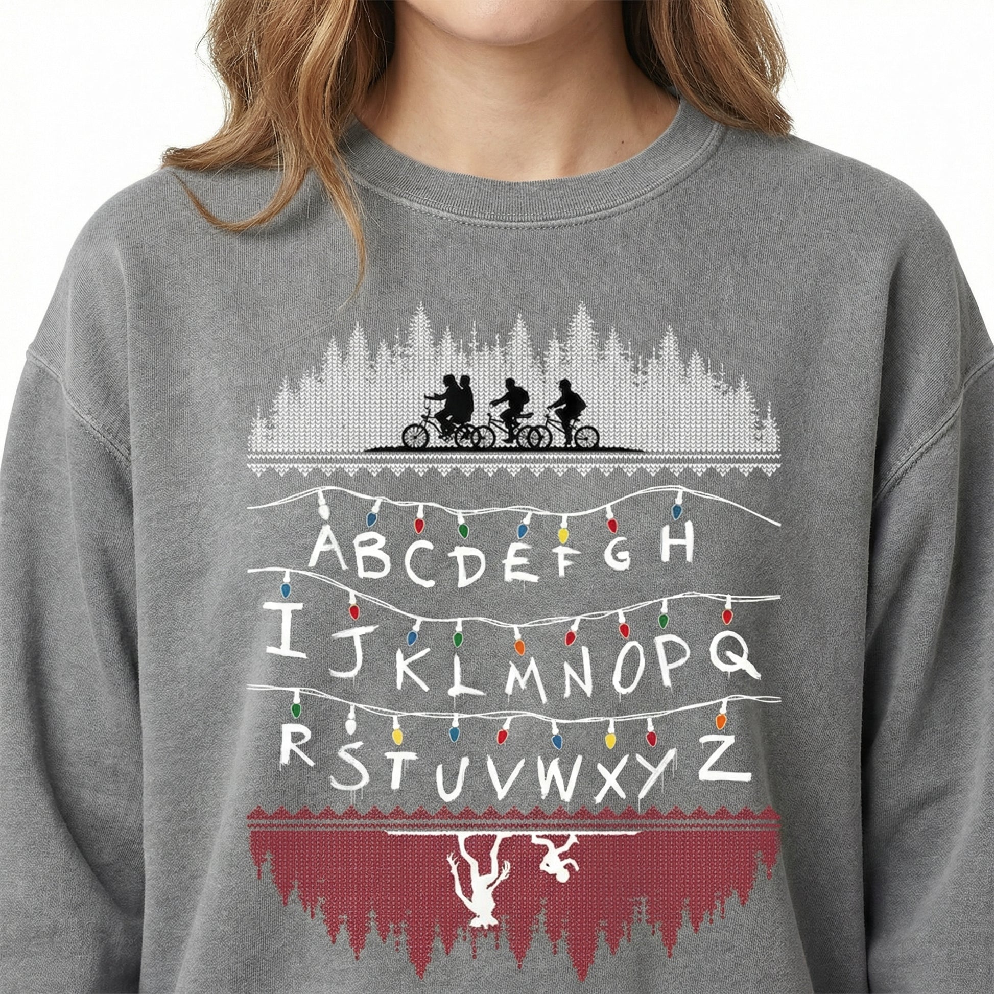 Retro Christmas Lights Graphic Shirt – 80s Sci-Fi Inspired Fan Art Tee