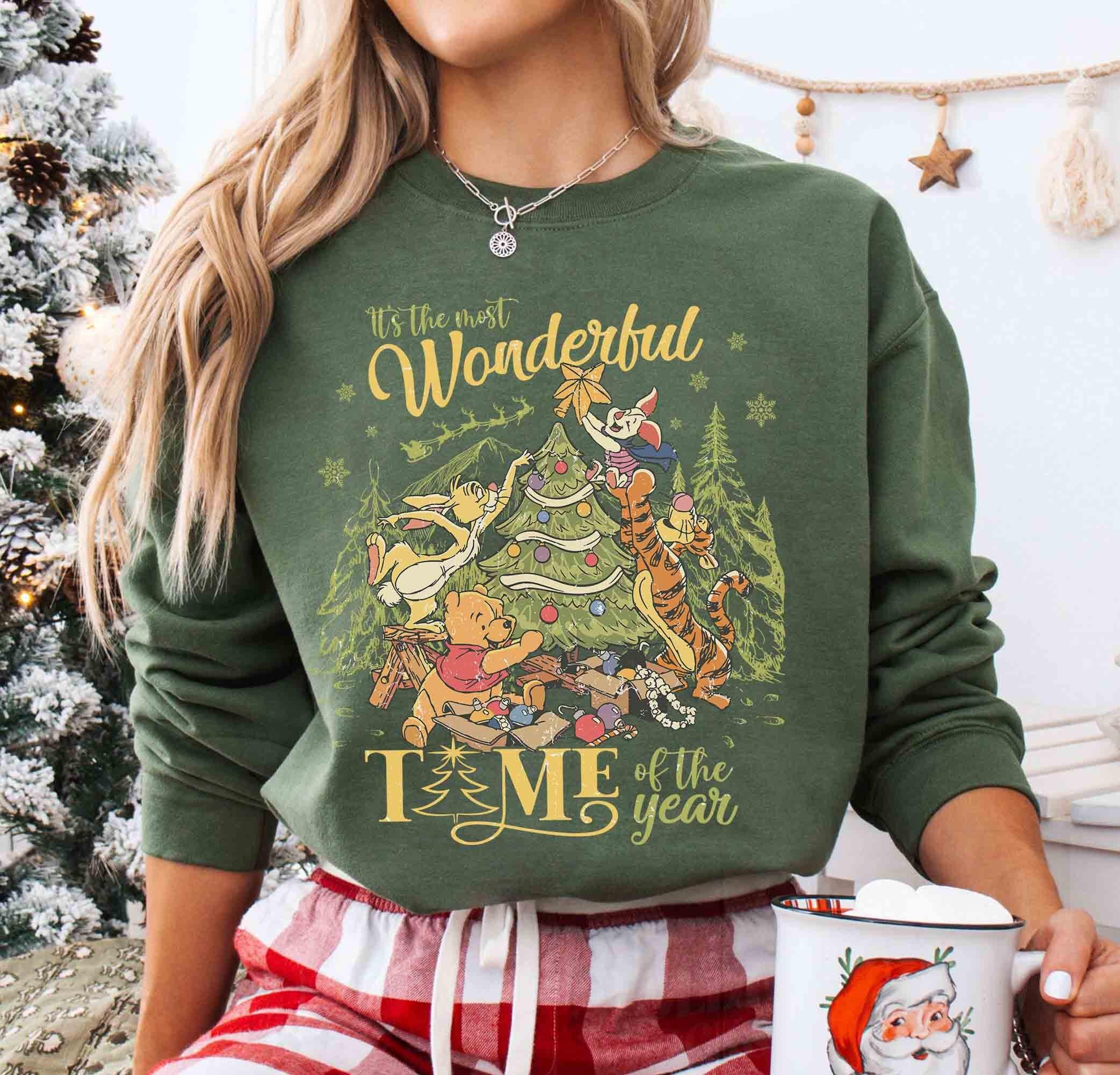 Pooh Bear Christmas T-Shirt – Retro Most Wonderful Time of the Year Graphic Tee