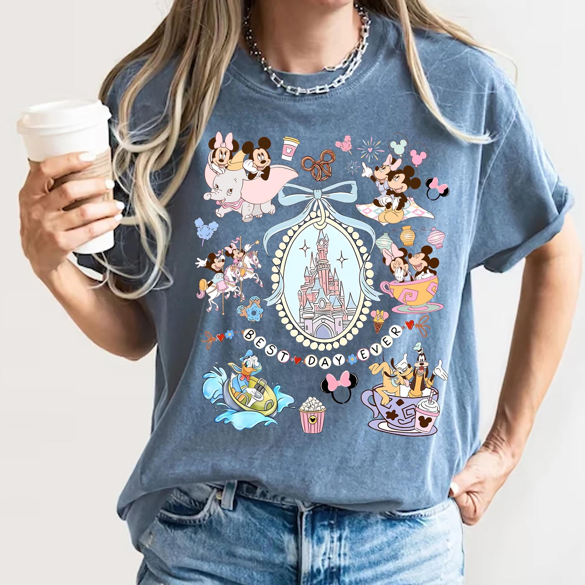 Retro Coquette Bow Disney Shirt – Mickey & Minnie Girls Trip Tee, Cute Disneyland Matching Top for the Best Day Ever Vacation