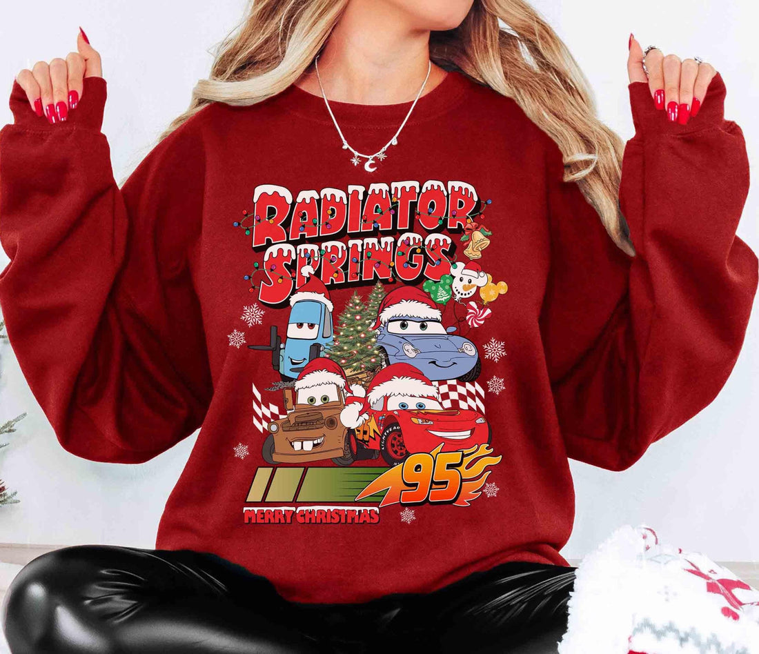 Retro Radiator Springs–Inspired Christmas Shirt – Cartoon Car Holiday Tee