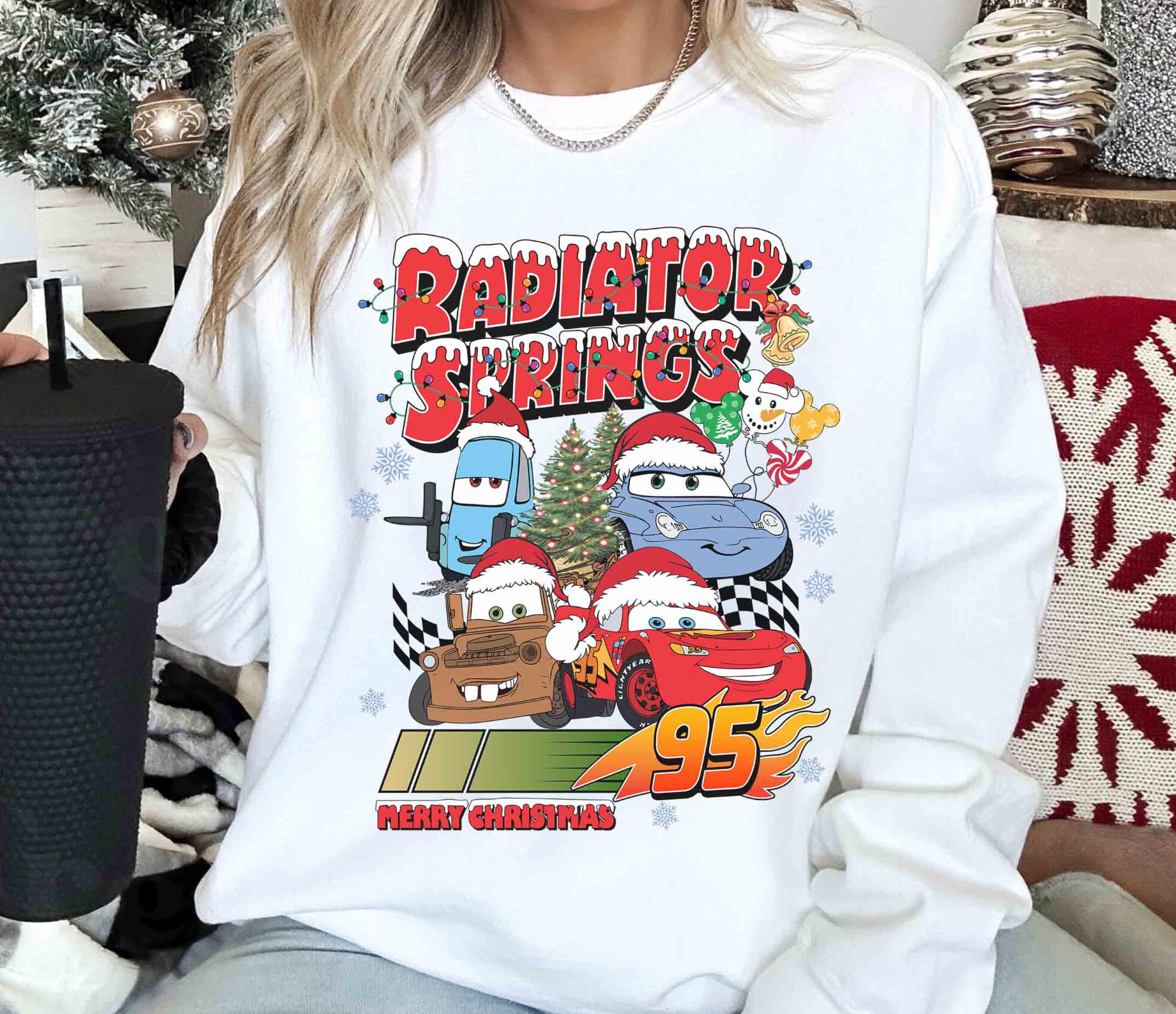 Retro Radiator Springs–Inspired Christmas Shirt – Cartoon Car Holiday Tee