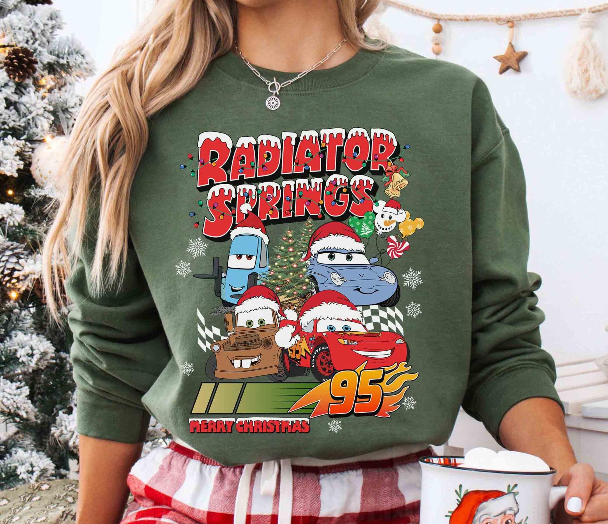 Retro Radiator Springs–Inspired Christmas Shirt – Cartoon Car Holiday Tee