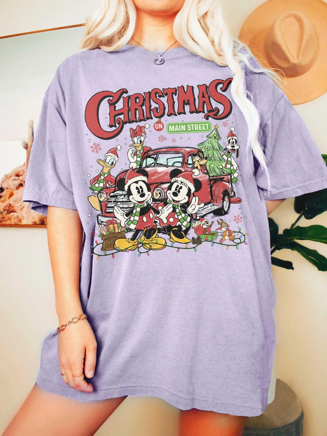 Retro Christmas on Main Street Shirt – Cute Holiday Character Tee, Very Merry Christmas Trip Shirt 2025