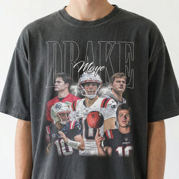 Retro Drake 90s Football Graphic Tee - Vintage Game Day Shirt