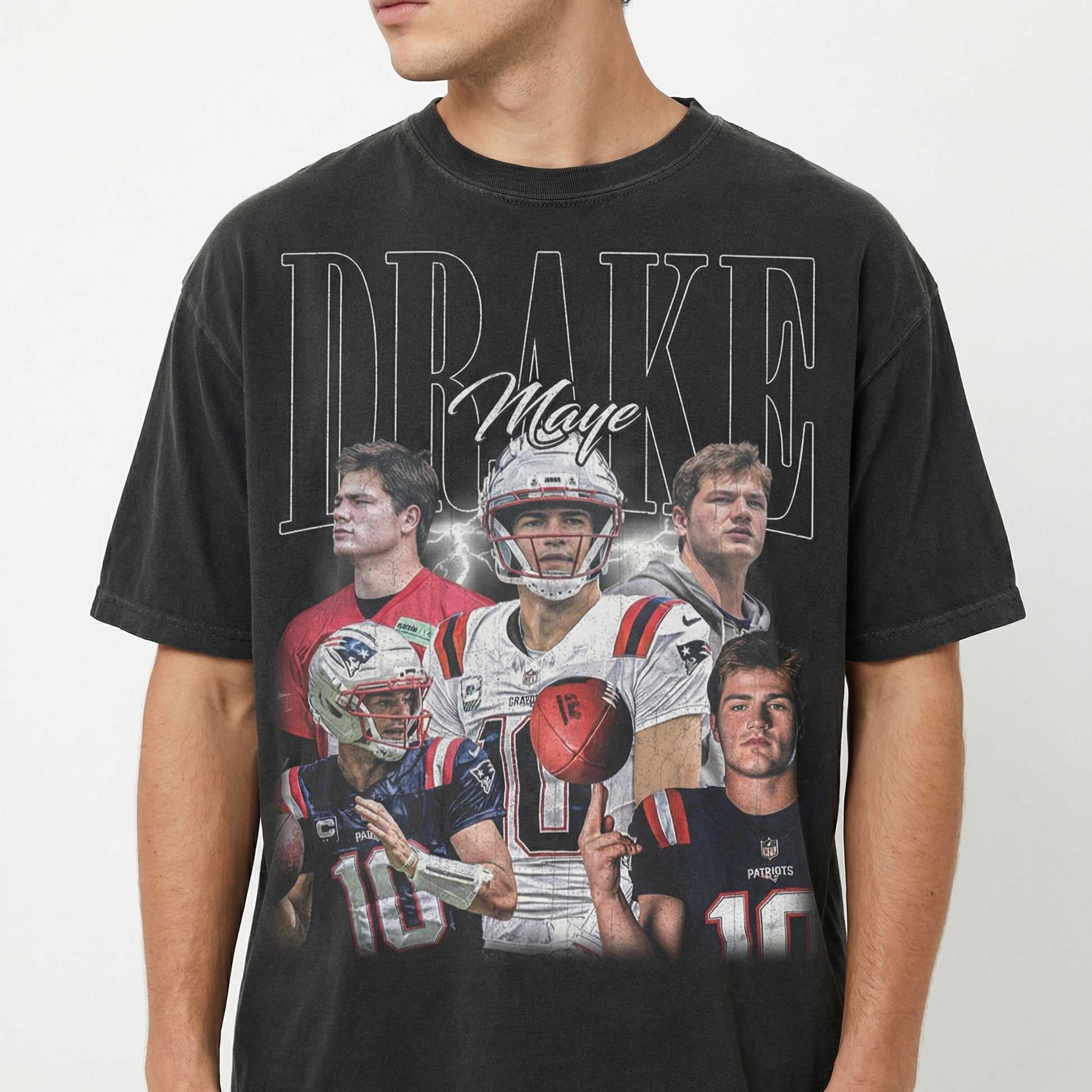Retro Drake 90s Football Graphic Tee - Vintage Game Day Shirt