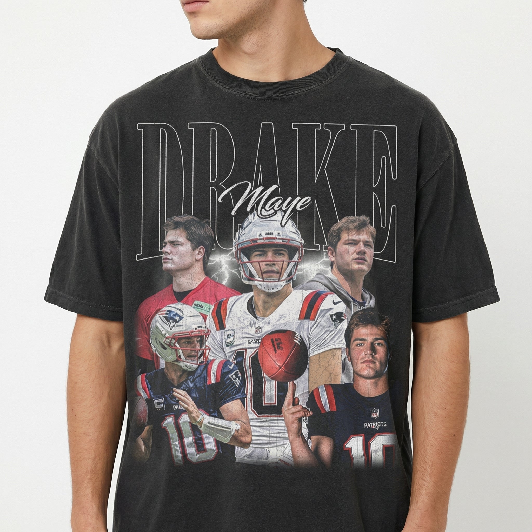 Retro Drake 90s Football Graphic Tee - Vintage Game Day Shirt