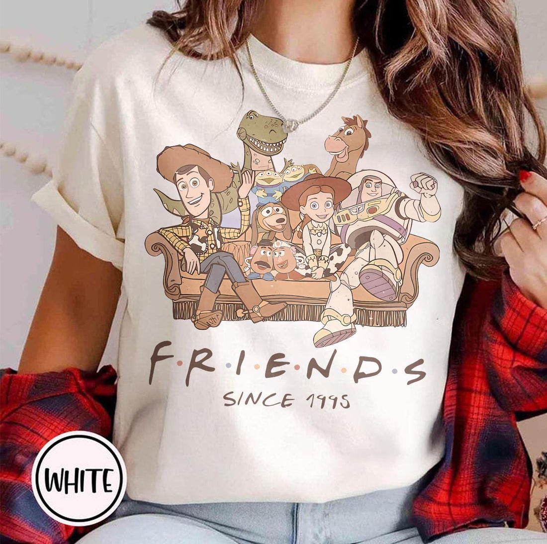 Retro Friends Since 1995 Graphic T-Shirt – Cartoon Nostalgia Gift Tee