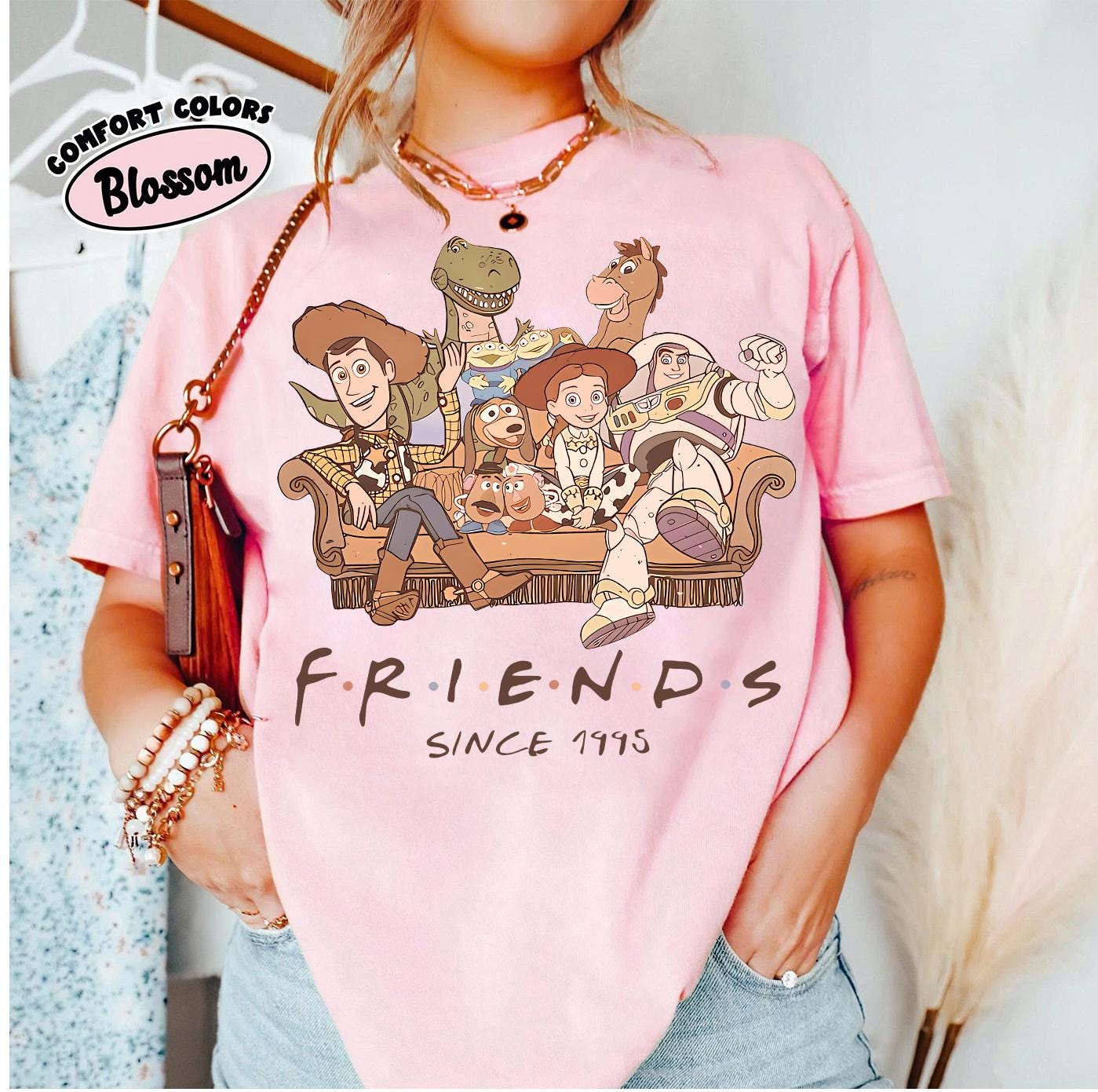 Retro Friends Since 1995 Graphic T-Shirt – Cartoon Nostalgia Gift Tee