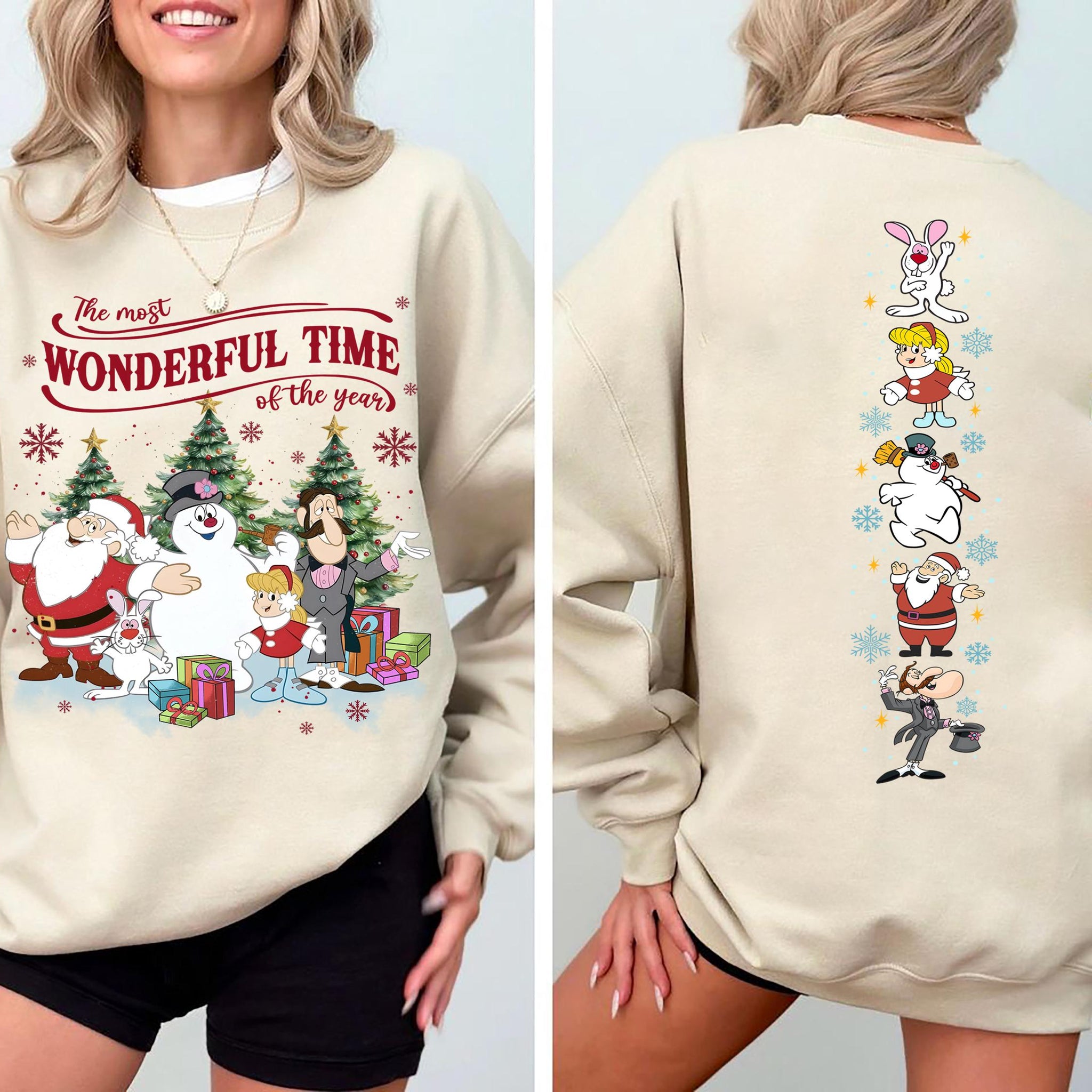 Retro Frosty the Snowman Sweatshirt Vintage Christmas Snowman Shirt Holiday Pullover