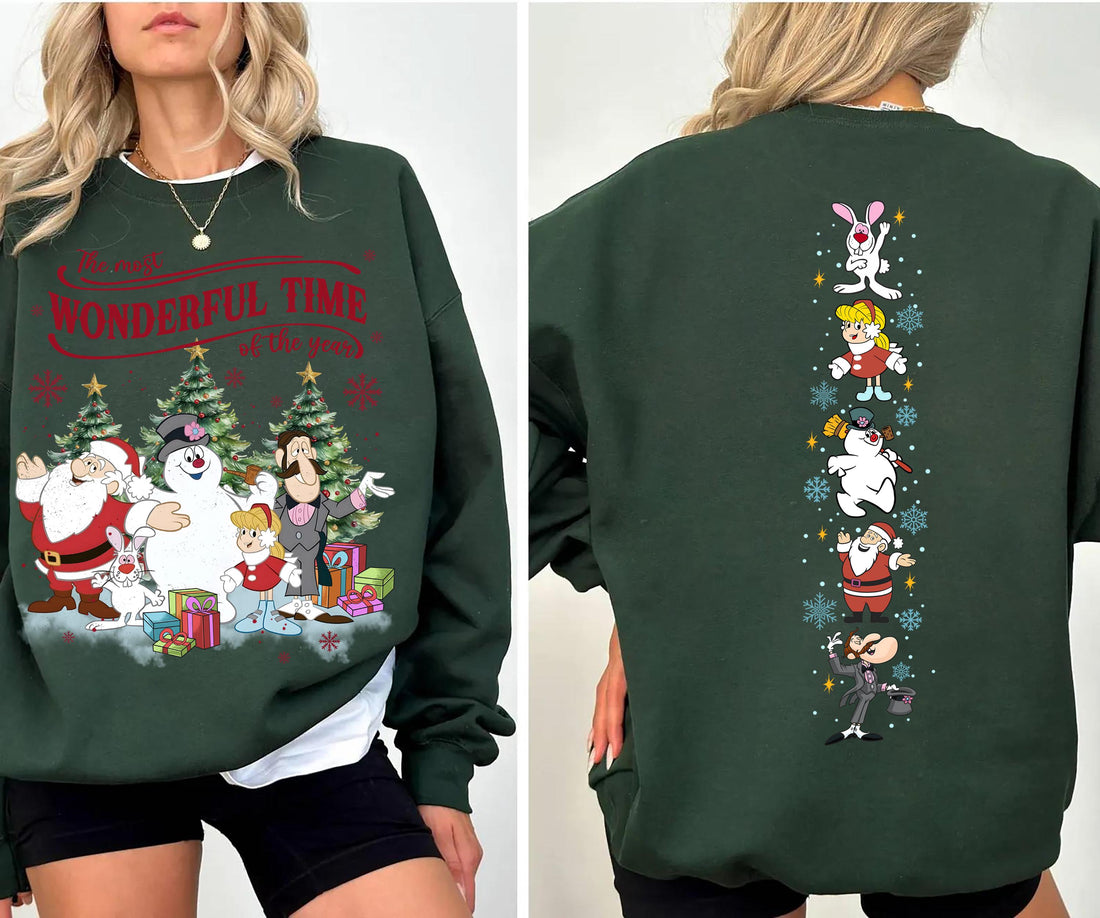 Retro Frosty the Snowman Sweatshirt Vintage Christmas Snowman Shirt Holiday Pullover