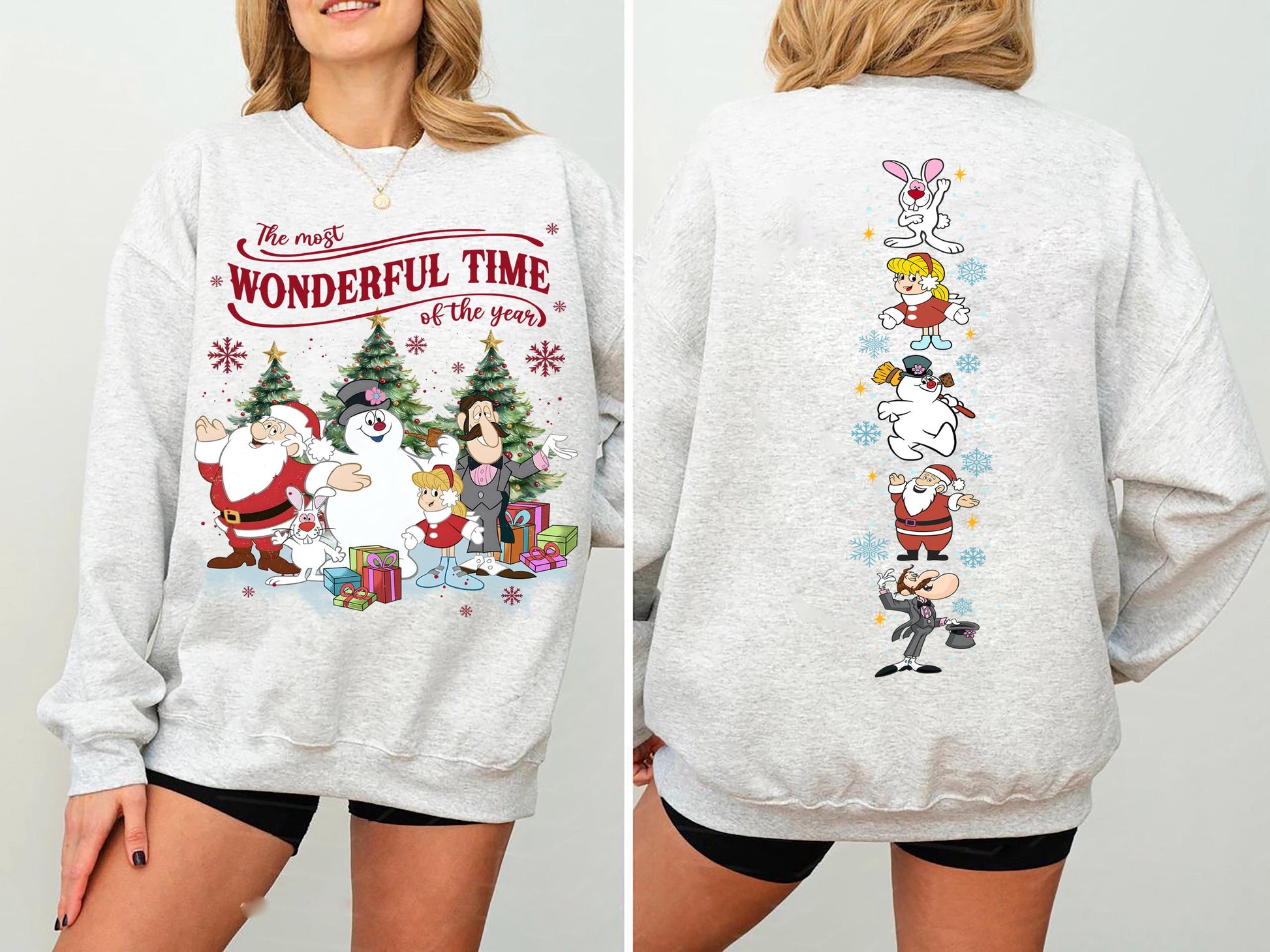 Retro Frosty the Snowman Sweatshirt Vintage Christmas Snowman Shirt Holiday Pullover