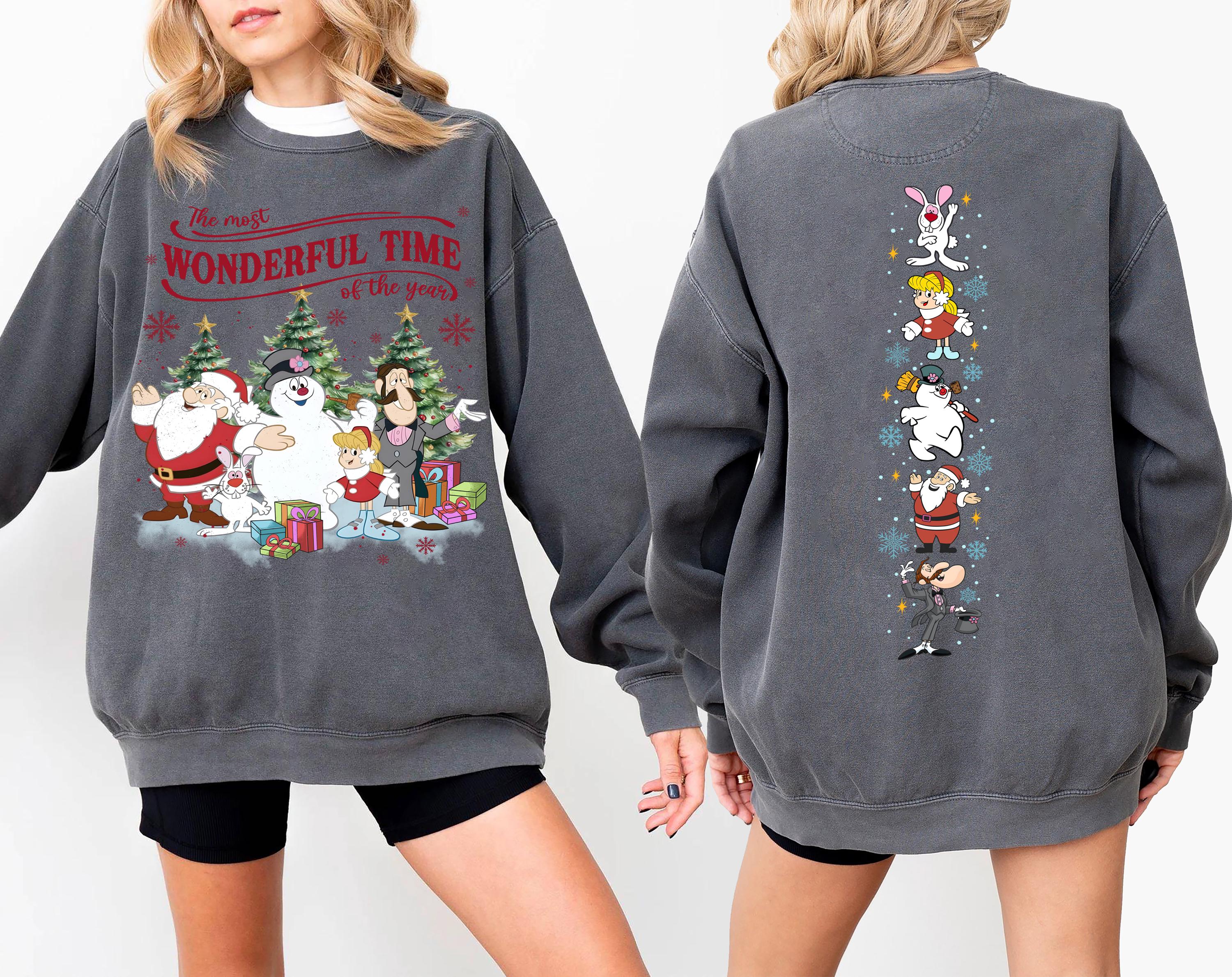 Retro Frosty the Snowman Sweatshirt Vintage Christmas Snowman Shirt Holiday Pullover