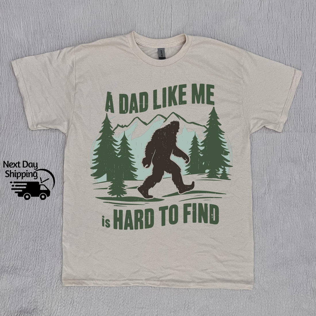 Retro Bigfoot Dad Graphic T-Shirt - Funny Dad Humor Tee