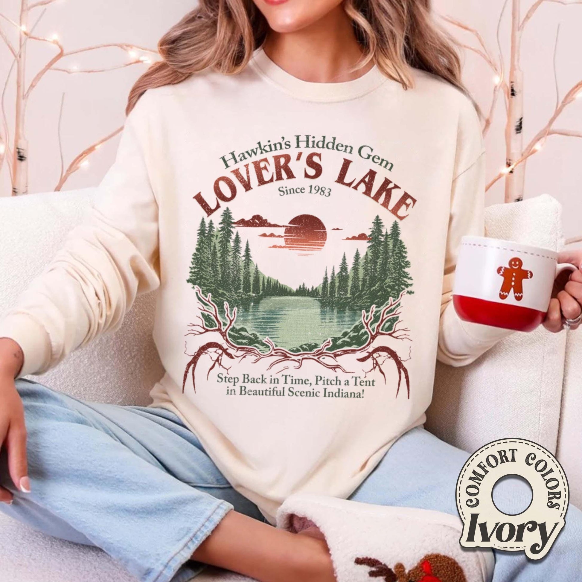 Retro Hawkins Sci-Fi Lover’s Lake Graphic T-Shirt - Vintage Alien Movie Style Tee