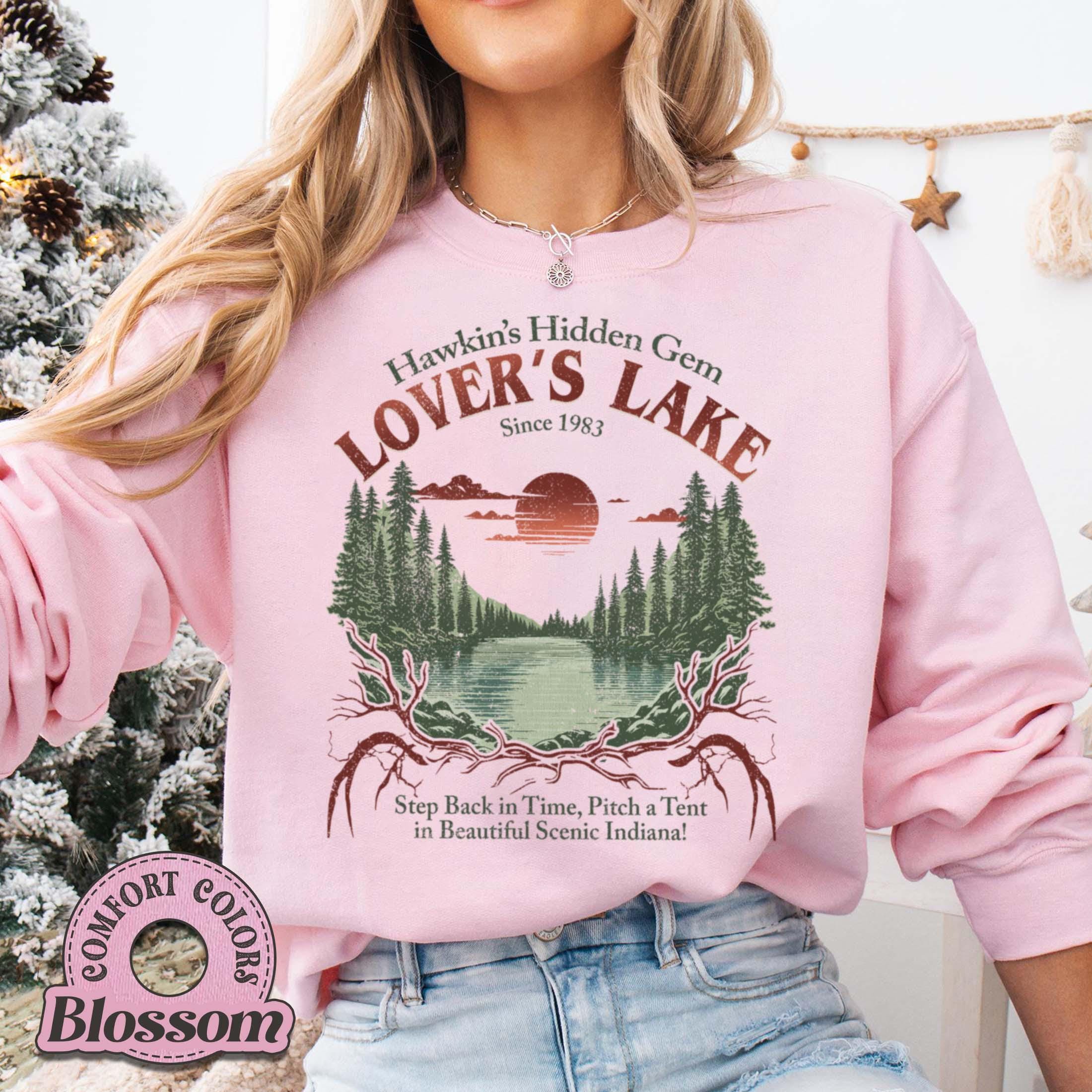 Retro Hawkins Sci-Fi Lover’s Lake Graphic T-Shirt - Vintage Alien Movie Style Tee