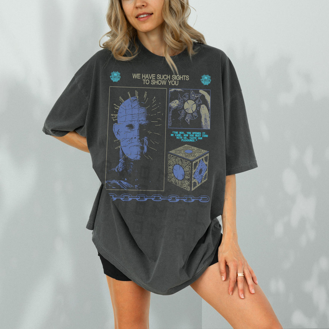 Retro Hell Horror Movie T-Shirt – 80s Pin-Head Inspired Graphic Tee