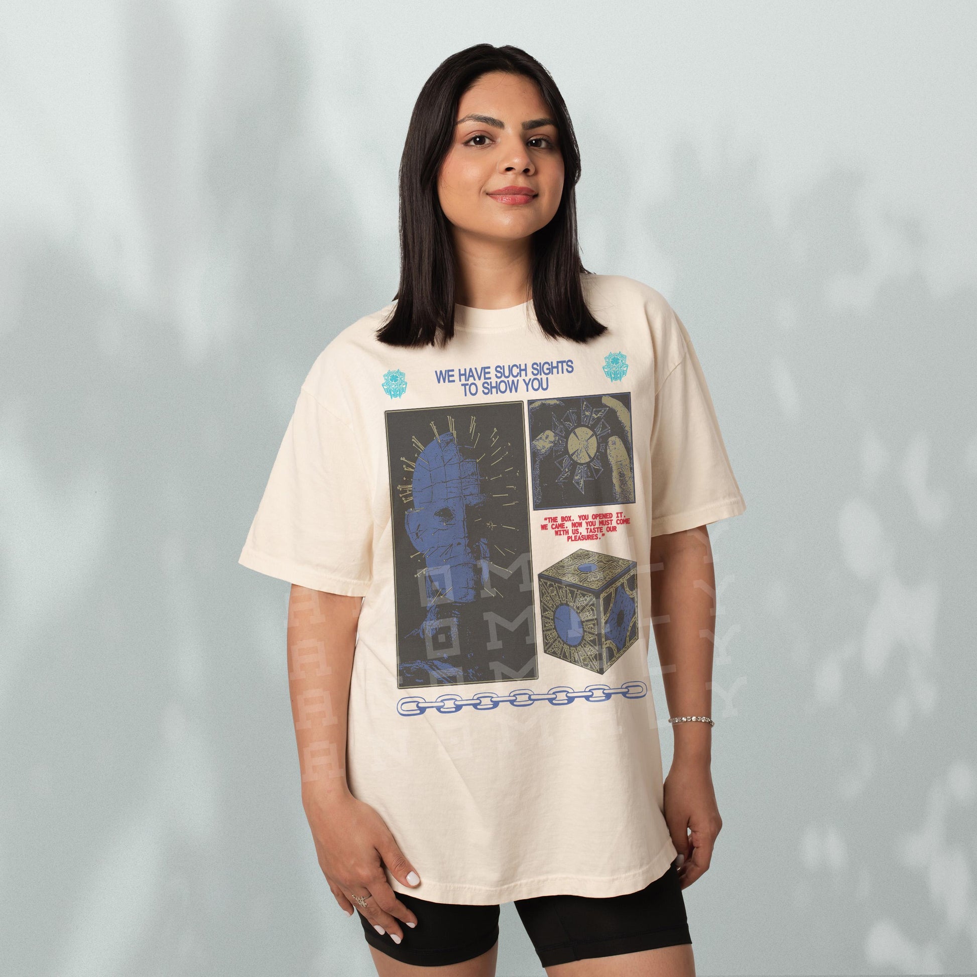 Retro Hell Horror Movie T-Shirt – 80s Pin-Head Inspired Graphic Tee