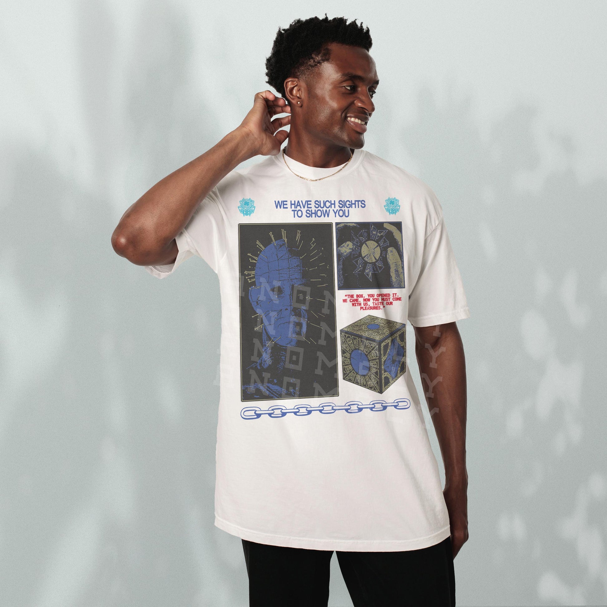 Retro Hell Horror Movie T-Shirt – 80s Pin-Head Inspired Graphic Tee