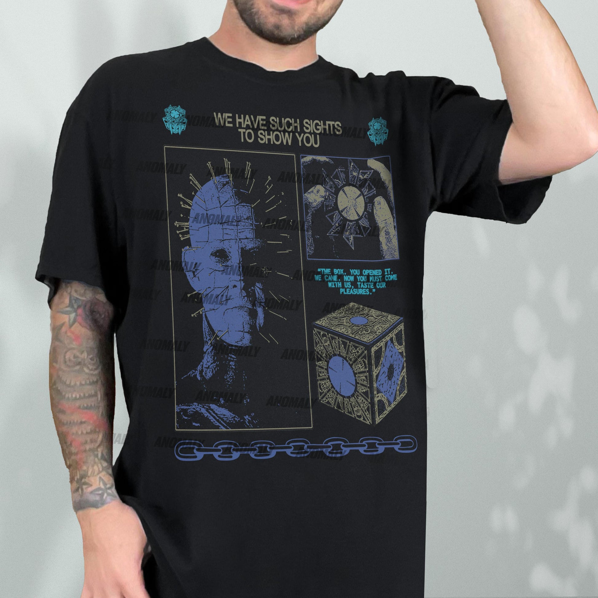 Retro Hell Horror Movie T-Shirt – 80s Pin-Head Inspired Graphic Tee