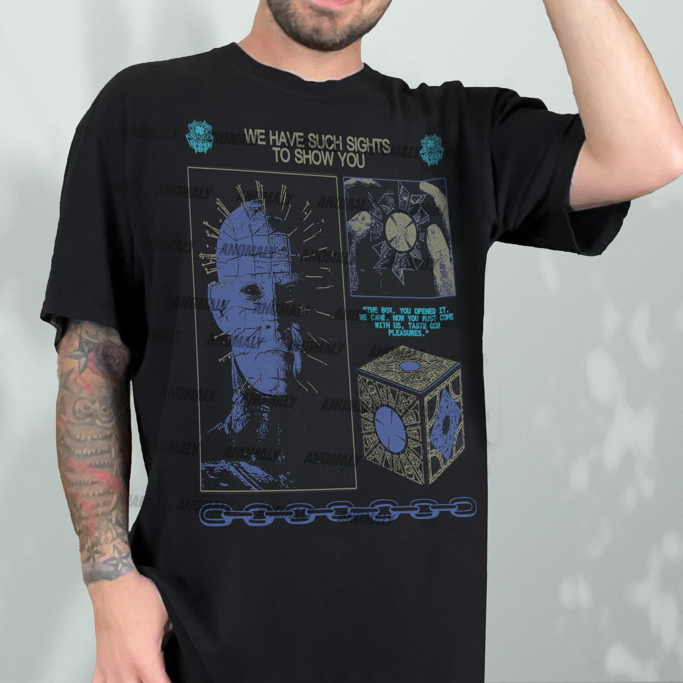 Retro Hell Horror Movie T-Shirt – 80s Pin-Head Inspired Graphic Tee