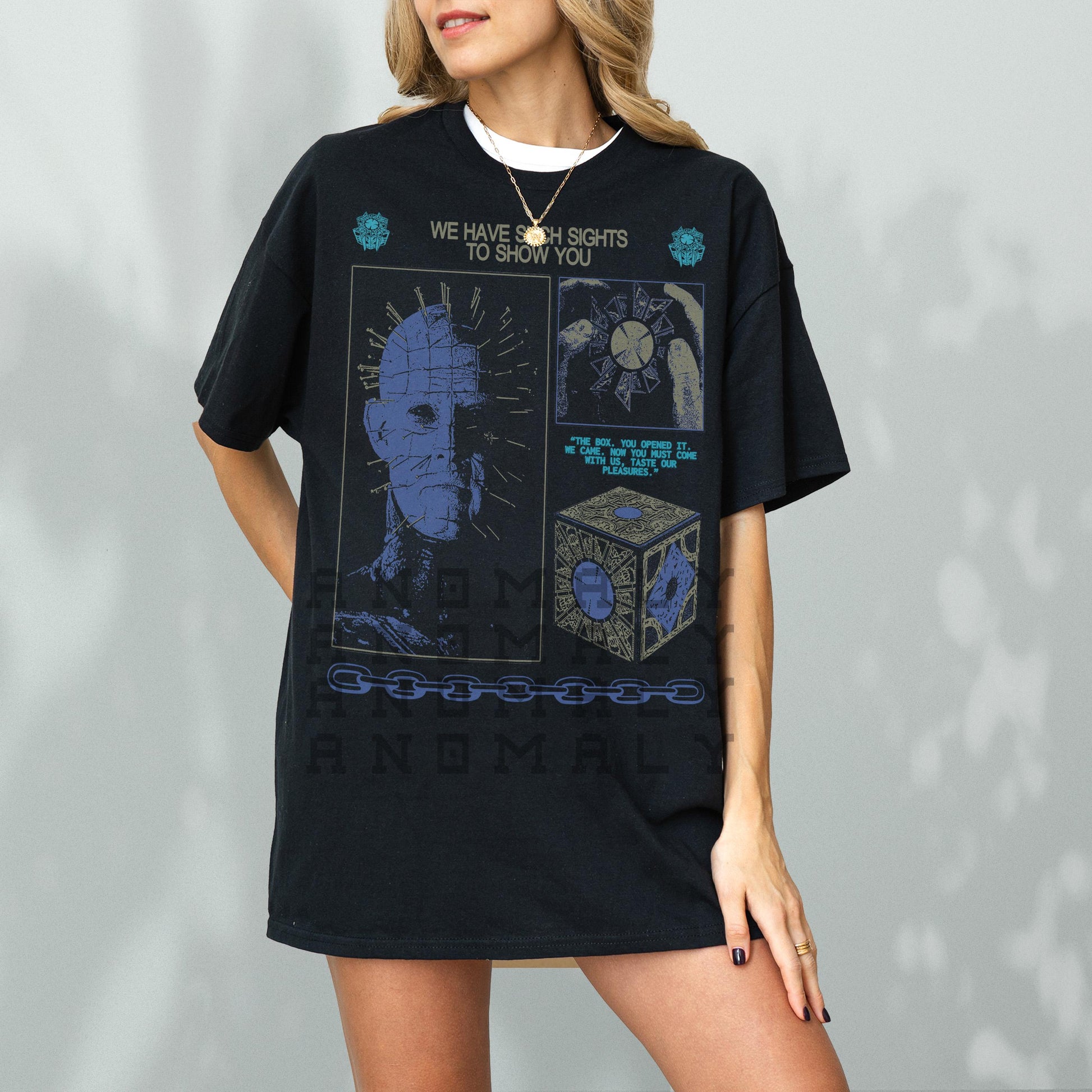 Retro Hell Horror Movie T-Shirt – 80s Pin-Head Inspired Graphic Tee