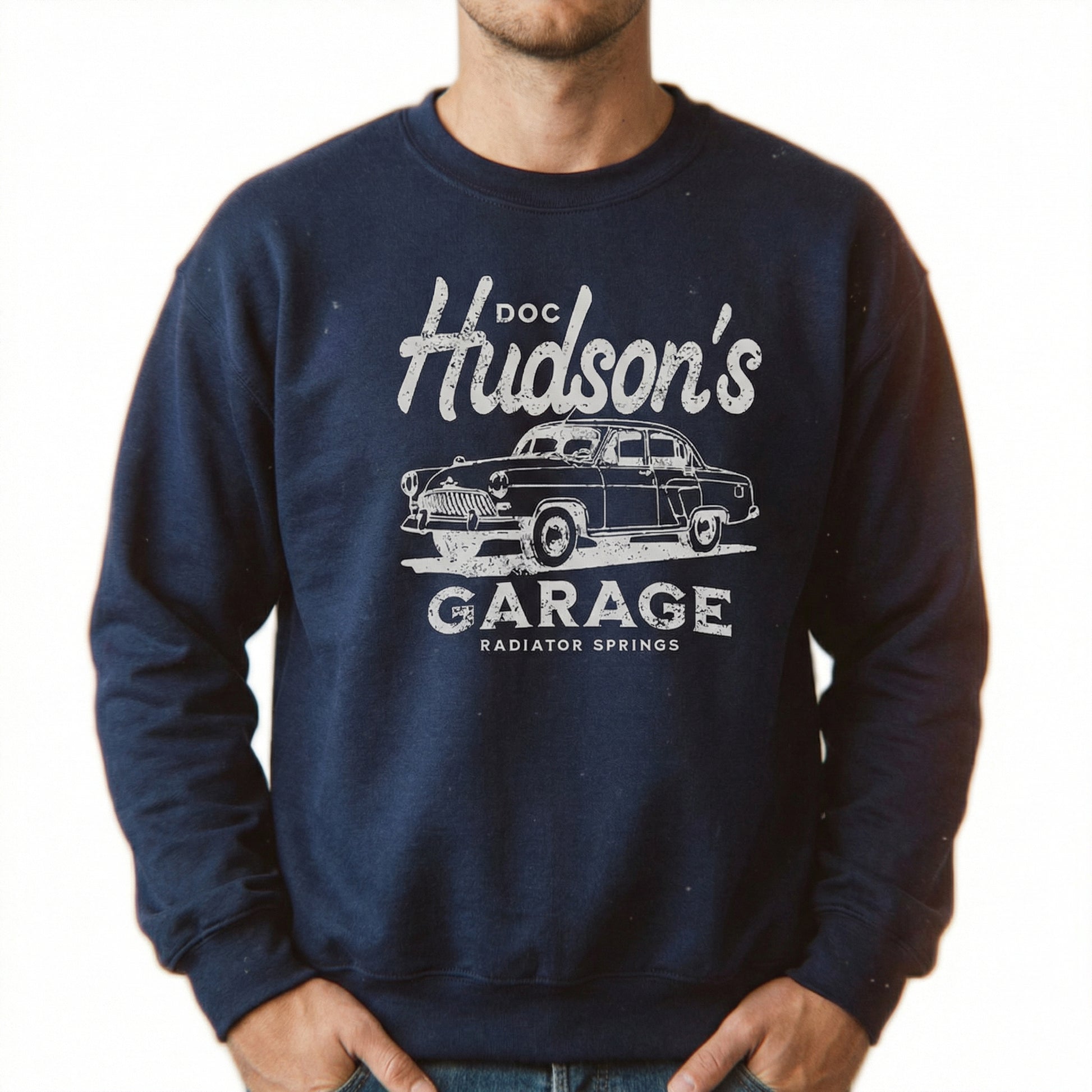 Retro Hudson Desert Auto Garage Graphic T-Shirt – Vintage Mechanic Shop Tee