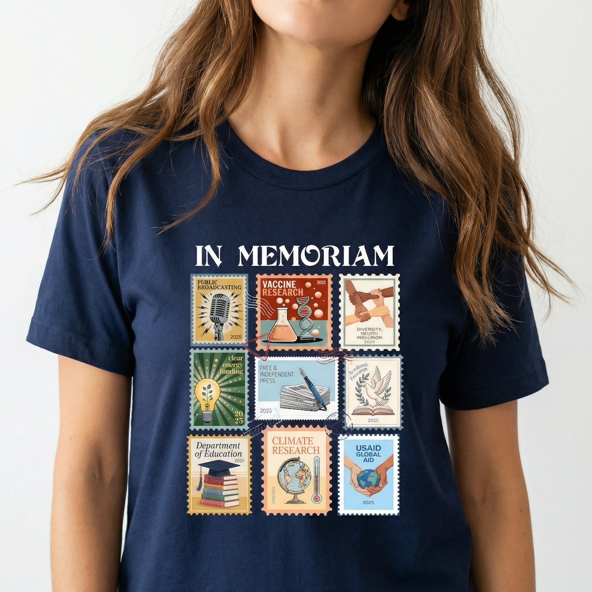 Retro In Memoriam Graphic Sweatshirt – Pro Democracy Anti-Fascism Message