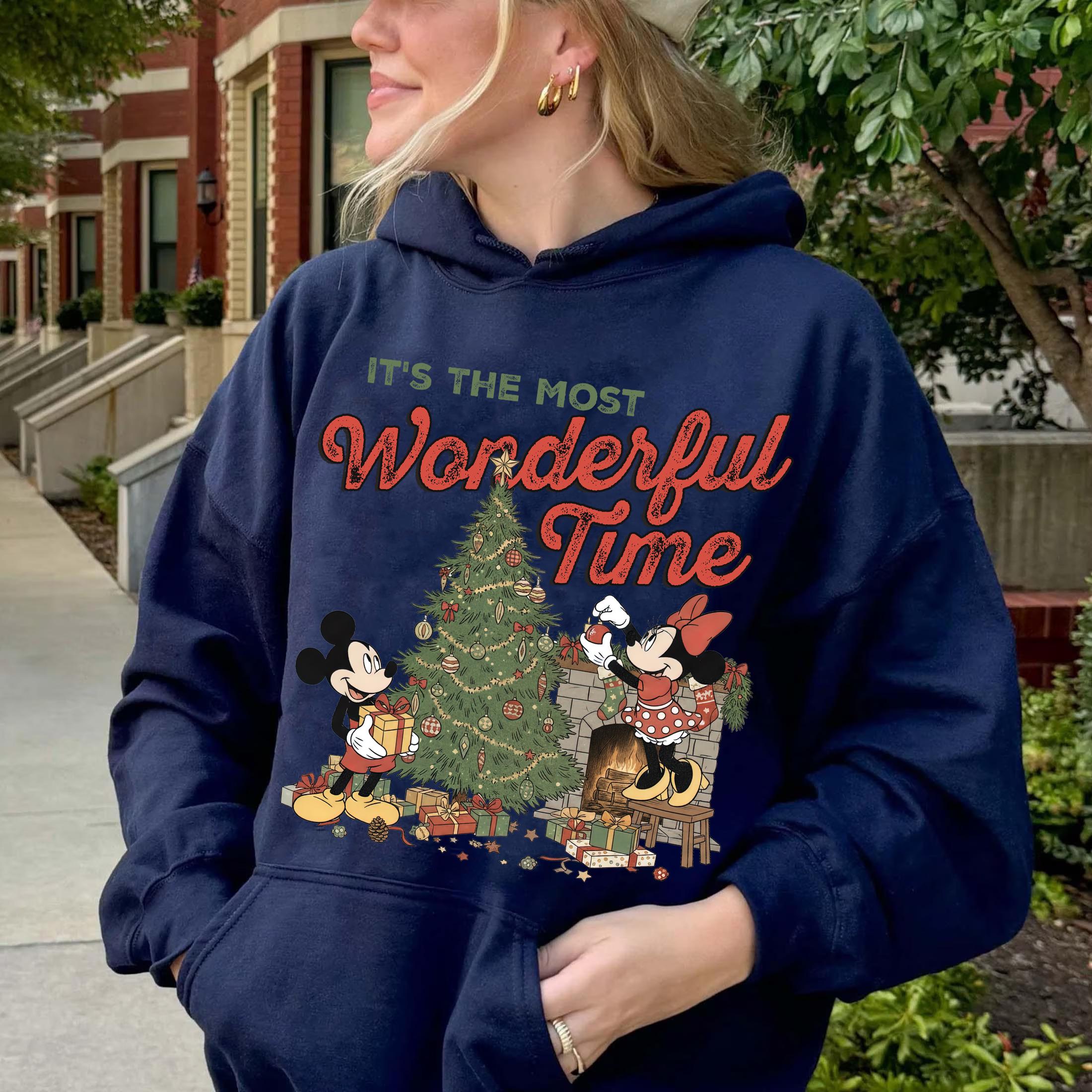 Retro It’s the Most Wonderful Time Christmas Shirt – Vintage Holiday Characters Tee for Family Christmas Trips
