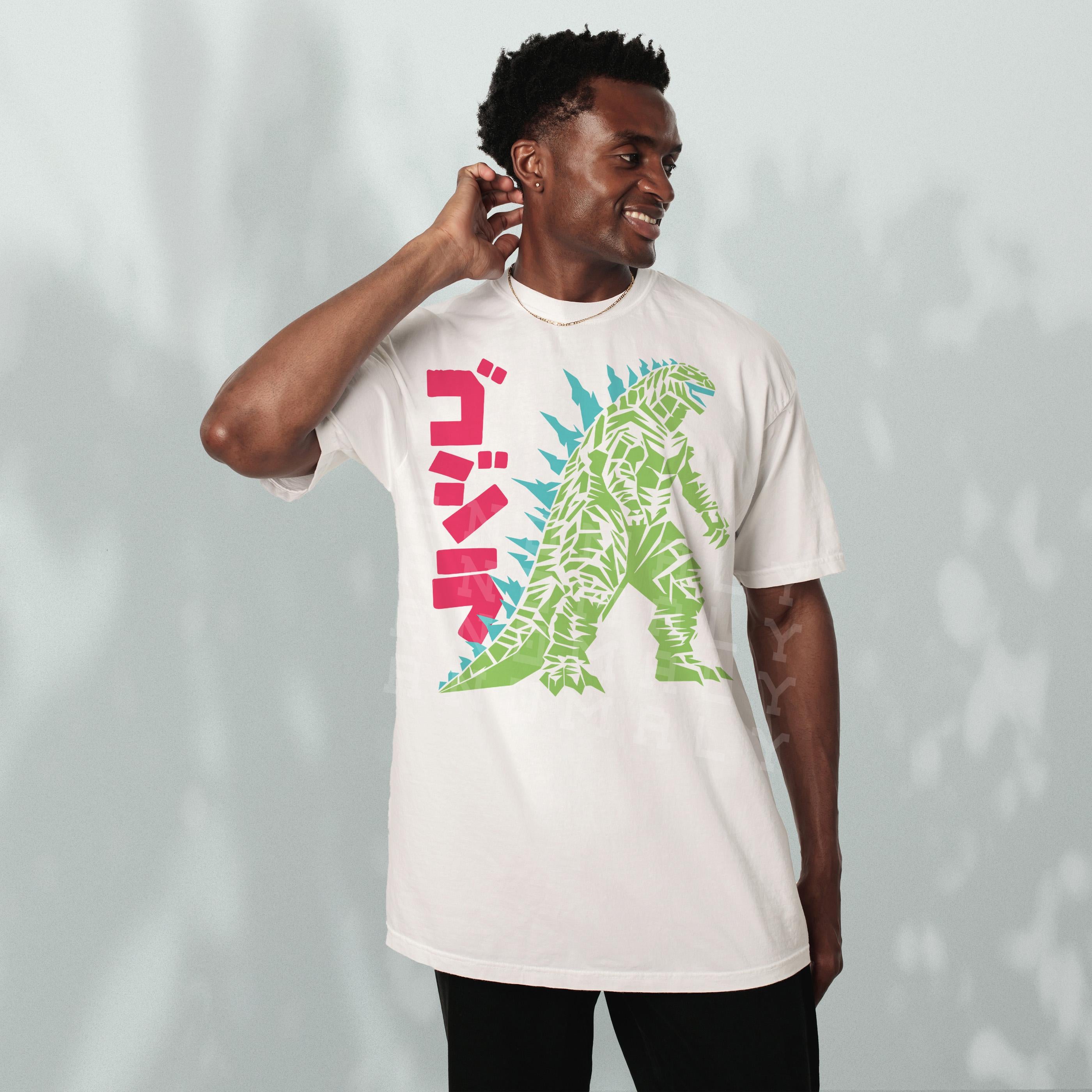 Retro Japanese Monster Movie T-Shirt – Vintage Anime Dinosaur Graphic Tee