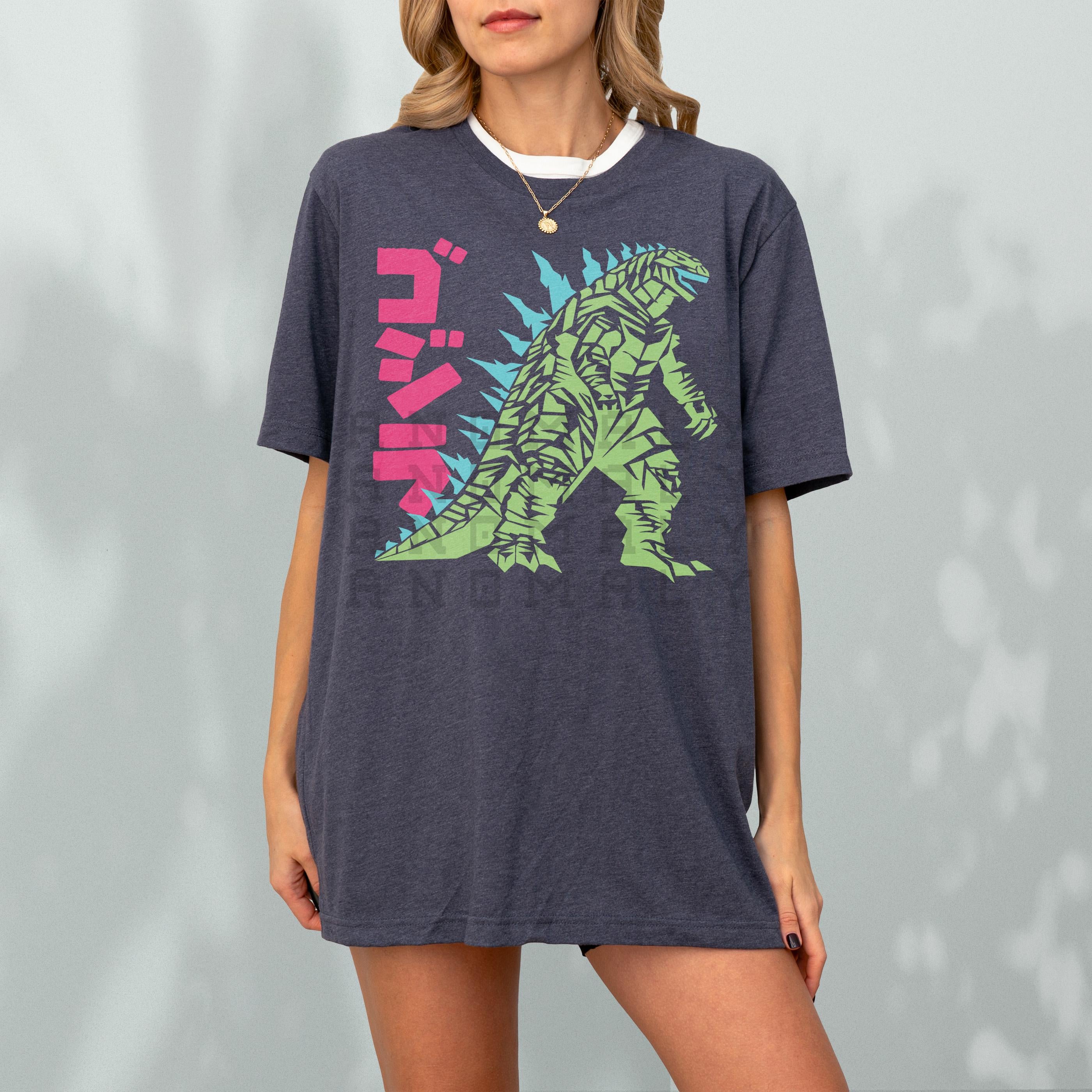 Retro Japanese Monster Movie T-Shirt – Vintage Anime Dinosaur Graphic Tee