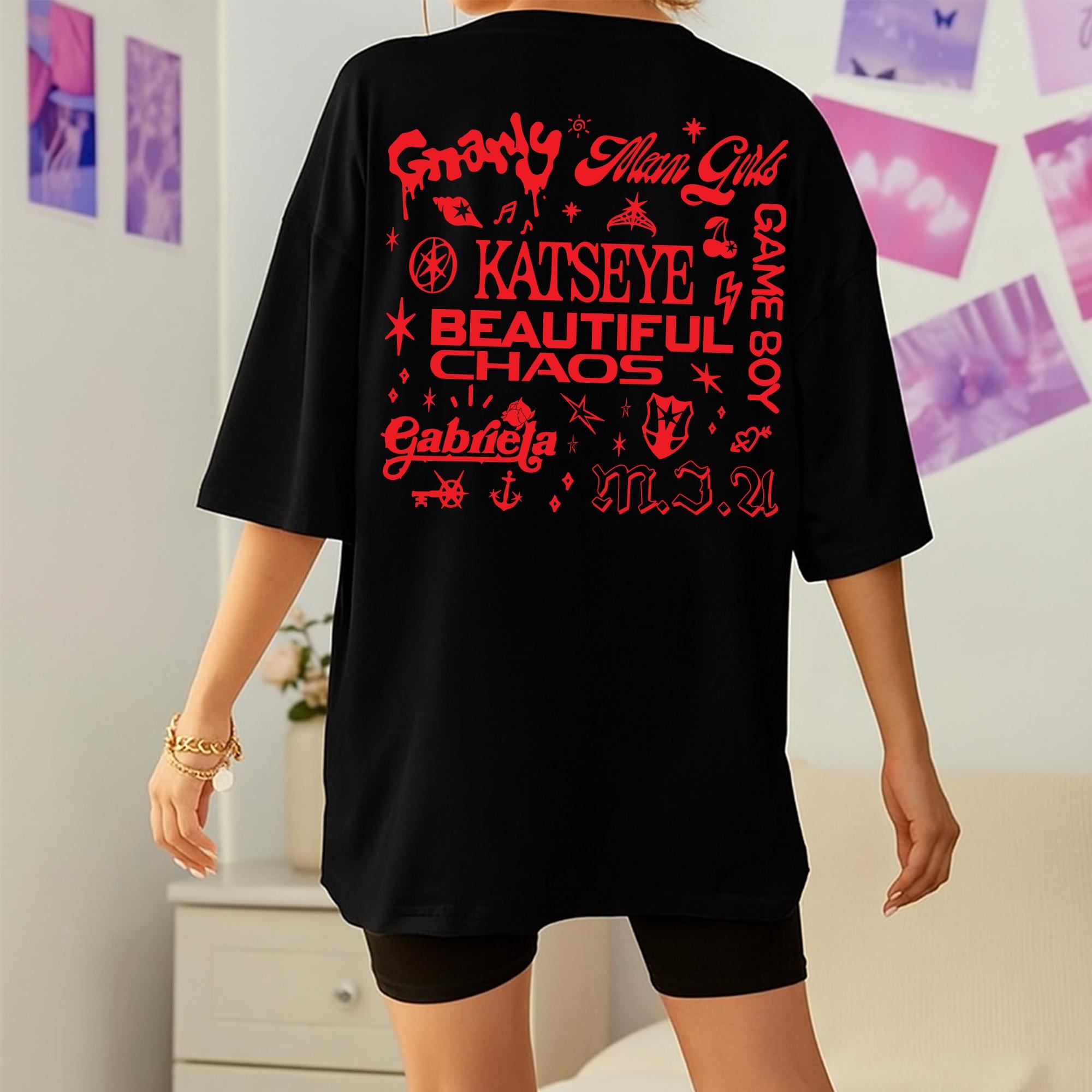 Retro Katseye Beautiful Chaos Tracklist Hoodie – K-Pop Inspired Shirt & Tee