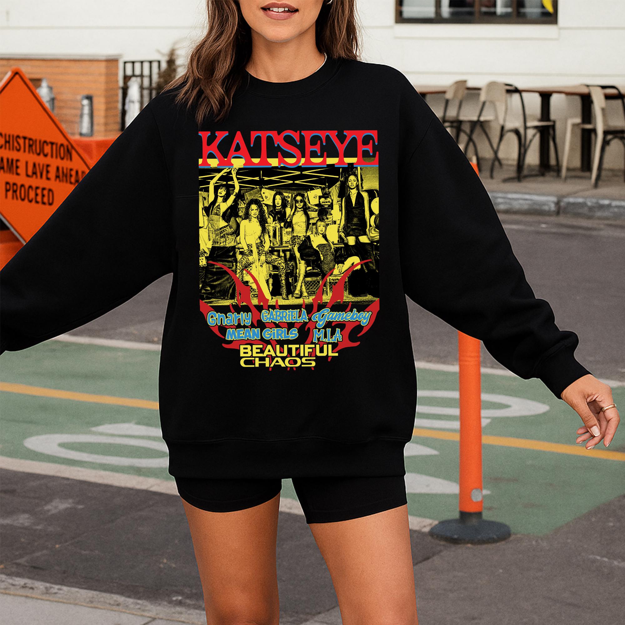 Retro Katseye Inspired Tracklist Shirt or Sweatshirt – Beautiful Chaos, Soft Is Strong Tee