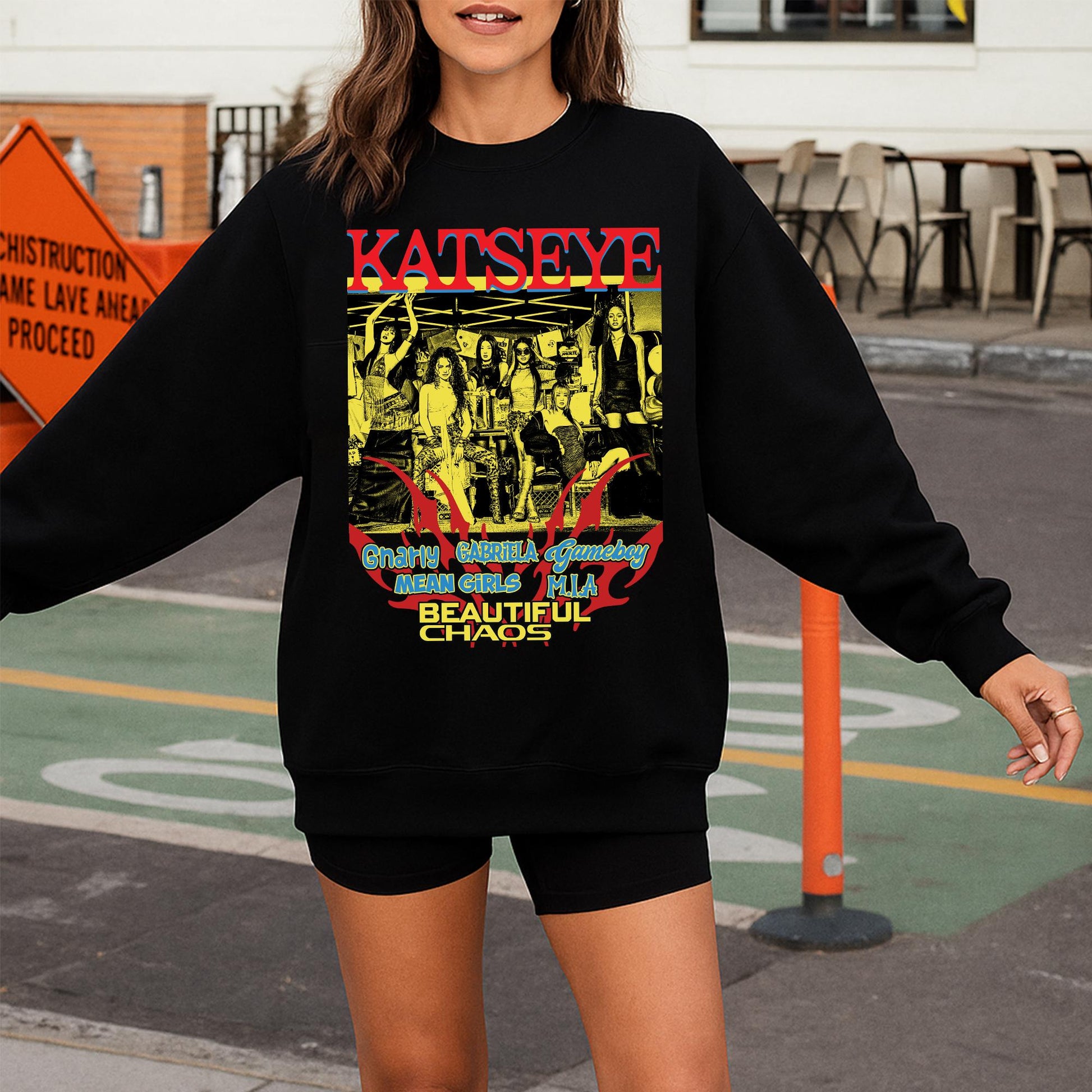 Retro Katseye Inspired Tracklist Shirt or Sweatshirt – Beautiful Chaos, Soft Is Strong Tee