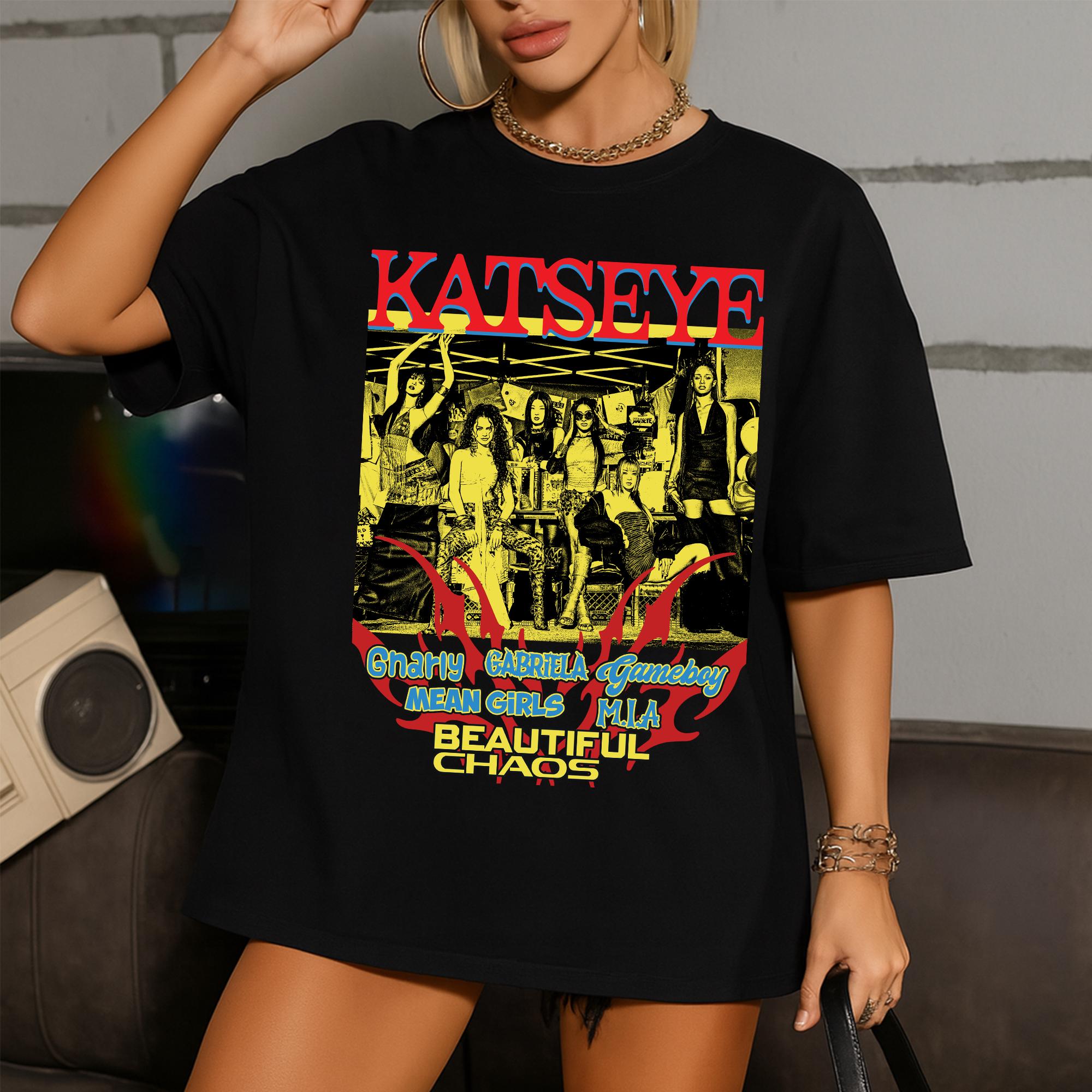 Retro Katseye Inspired Tracklist Shirt or Sweatshirt – Beautiful Chaos, Soft Is Strong Tee