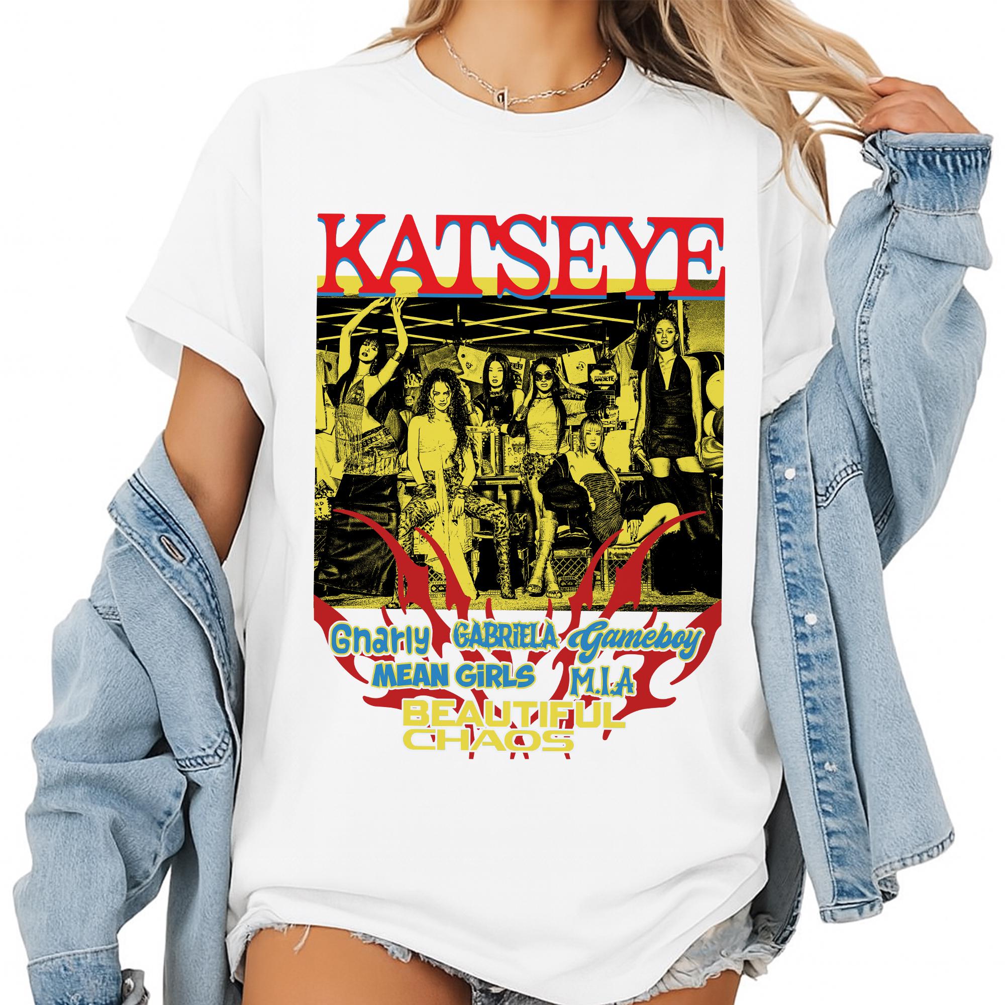 Retro Katseye Inspired Tracklist Shirt or Sweatshirt – Beautiful Chaos, Soft Is Strong Tee