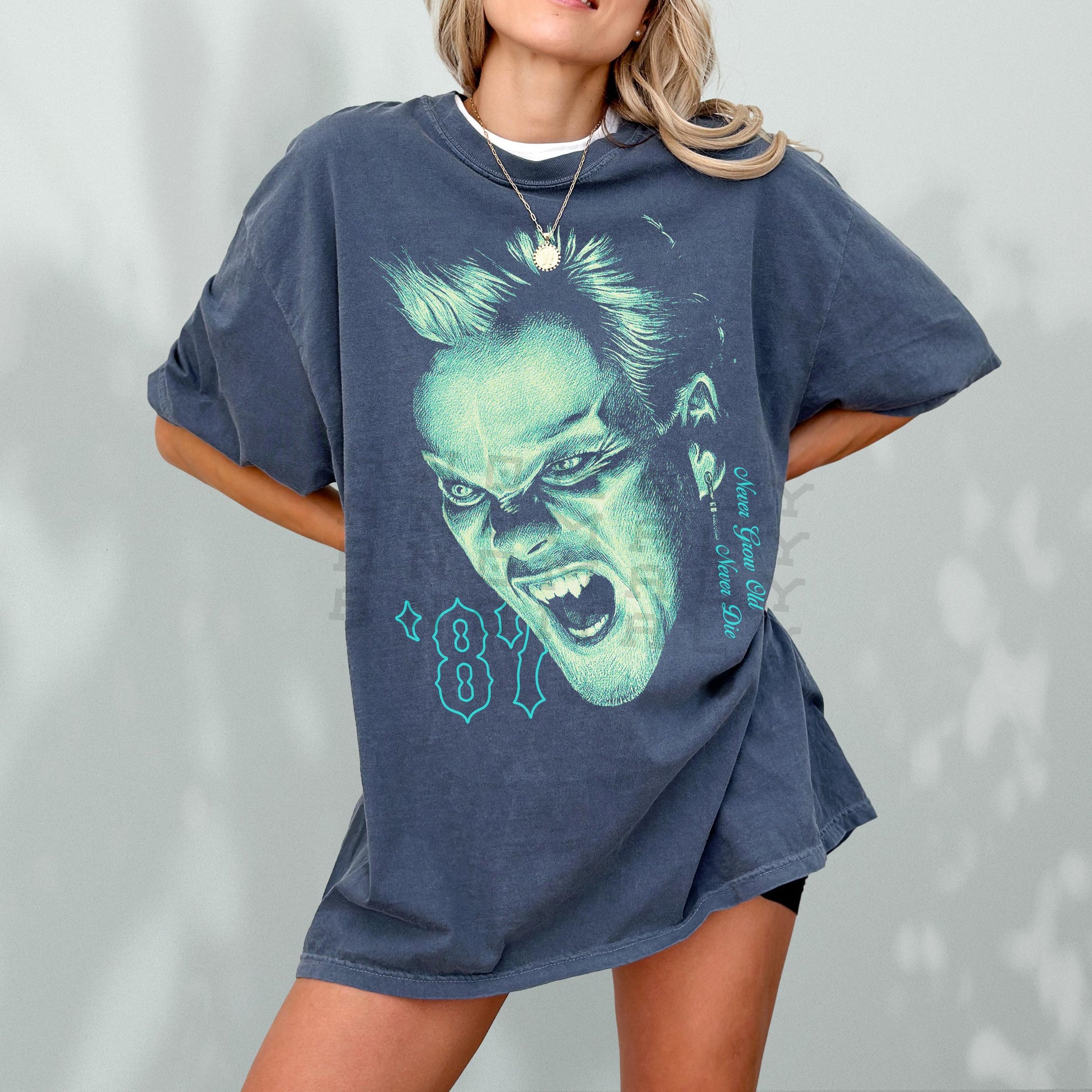 Retro Lost Vampire Movie Graphic Tee – Comfort Colors 80s Horror T-Shirt