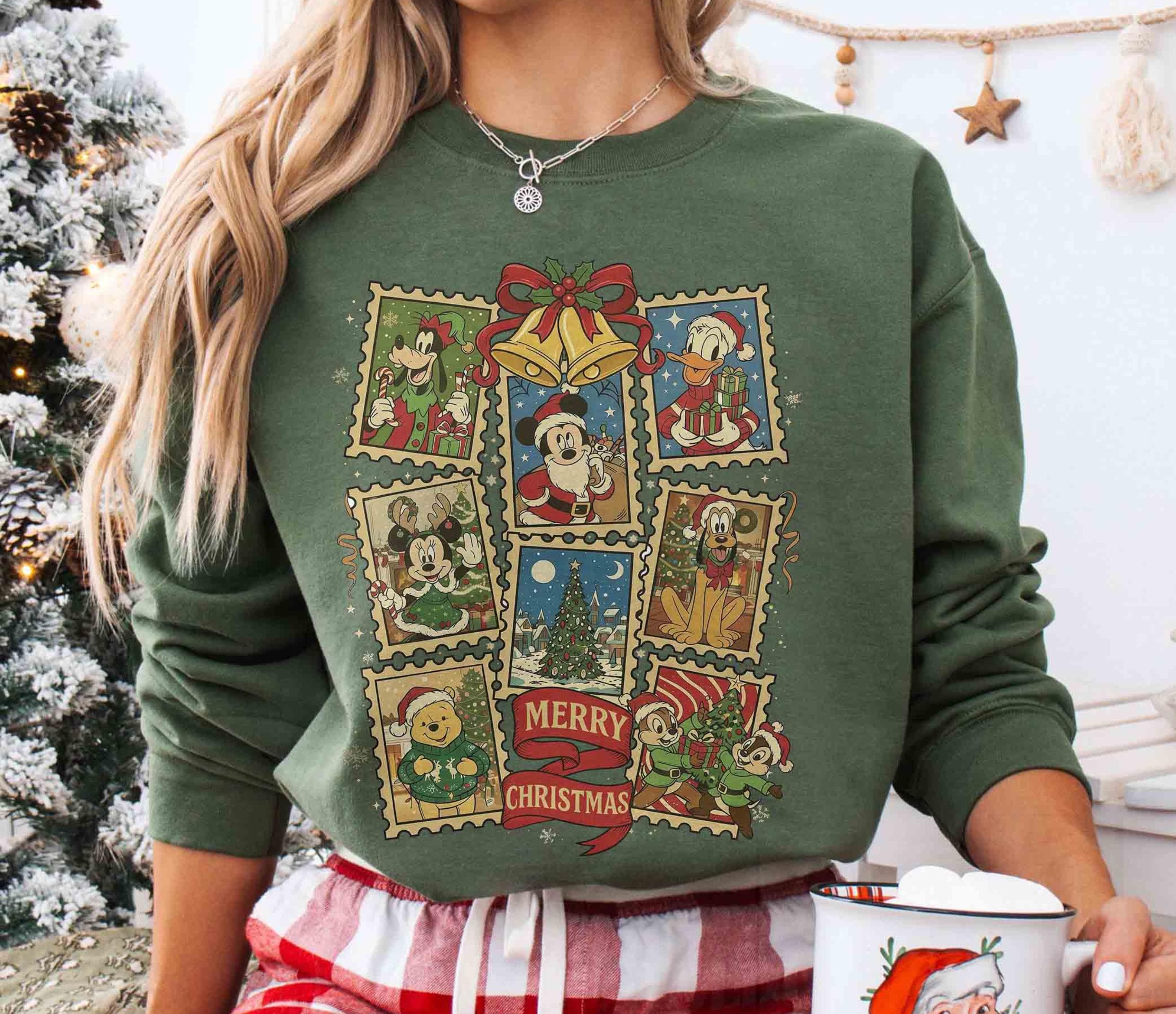 Retro Merry Christmas Shirt – Cartoon Mouse & Friends Inspired Holiday Tee