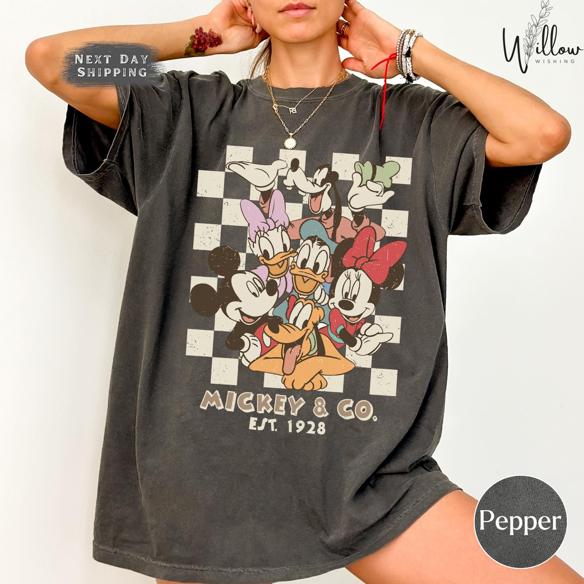 Retro Mickey & Co 1928 Shirt – Disneyland Disneyworld Mickey and Friends Family Tee
