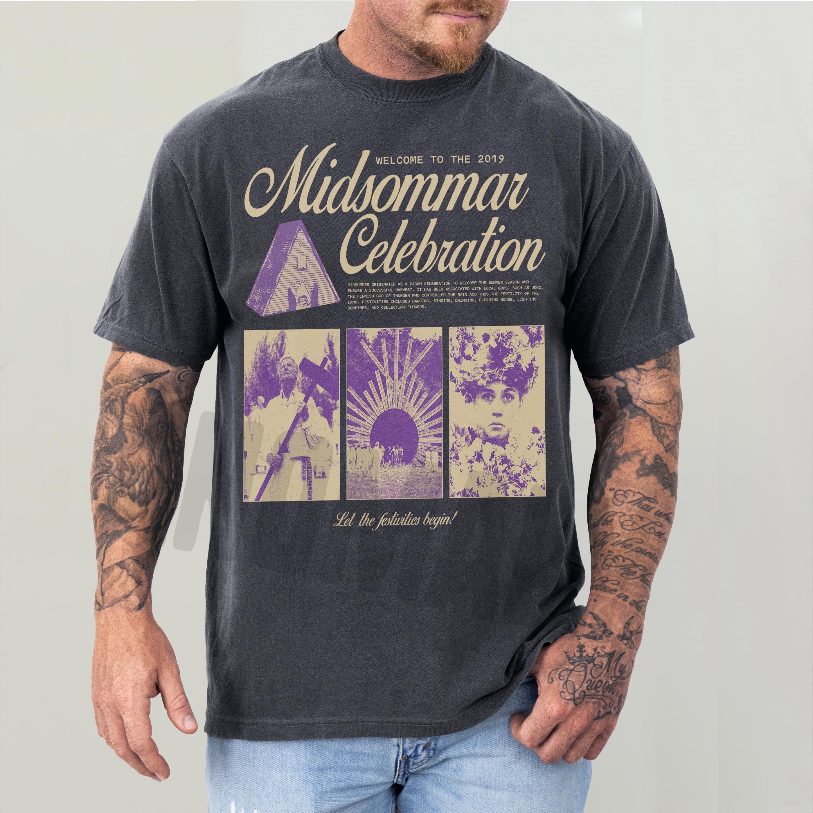 Retro Midsommar Celebration T-Shirt – Funny Modern Horror Movie Graphic Tee