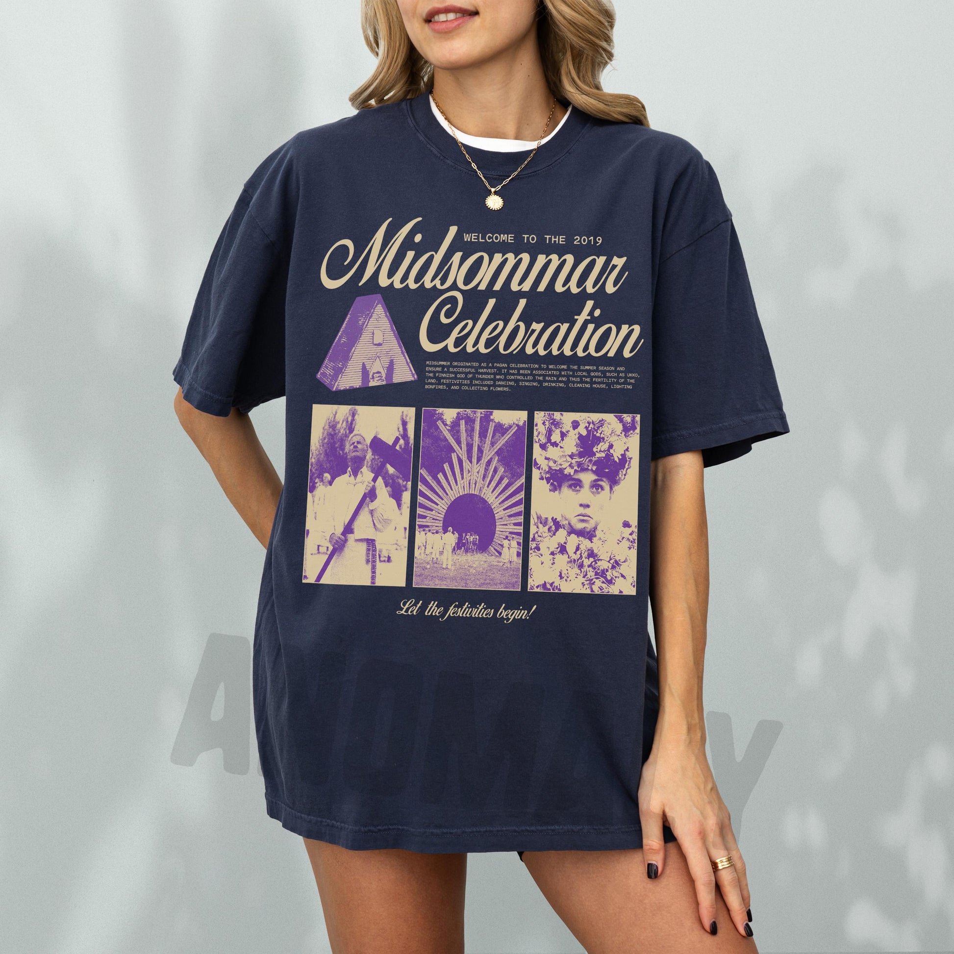 Retro Midsommar Celebration T-Shirt – Funny Modern Horror Movie Graphic Tee