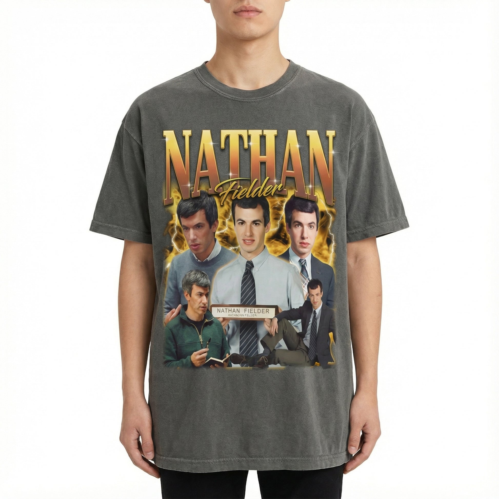 Retro Nathan Fielder 90s Comedy Inspired Graphic T-Shirt – Vintage Humor Style Tee