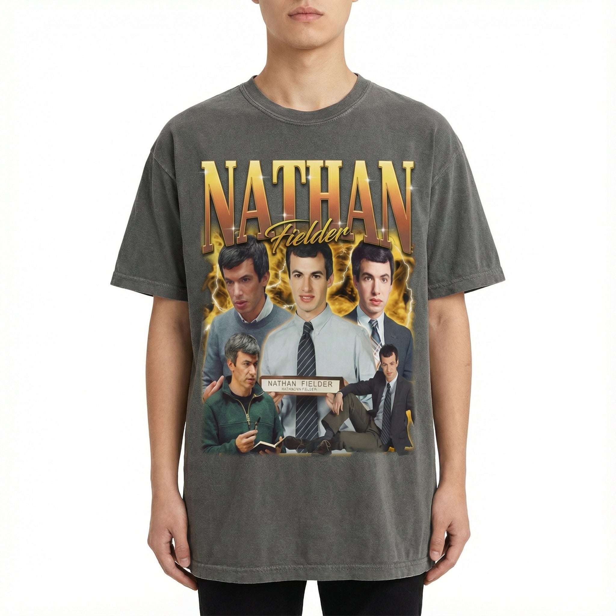 Retro Nathan Fielder 90s Comedy Inspired Graphic T-Shirt – Vintage Humor Style Tee