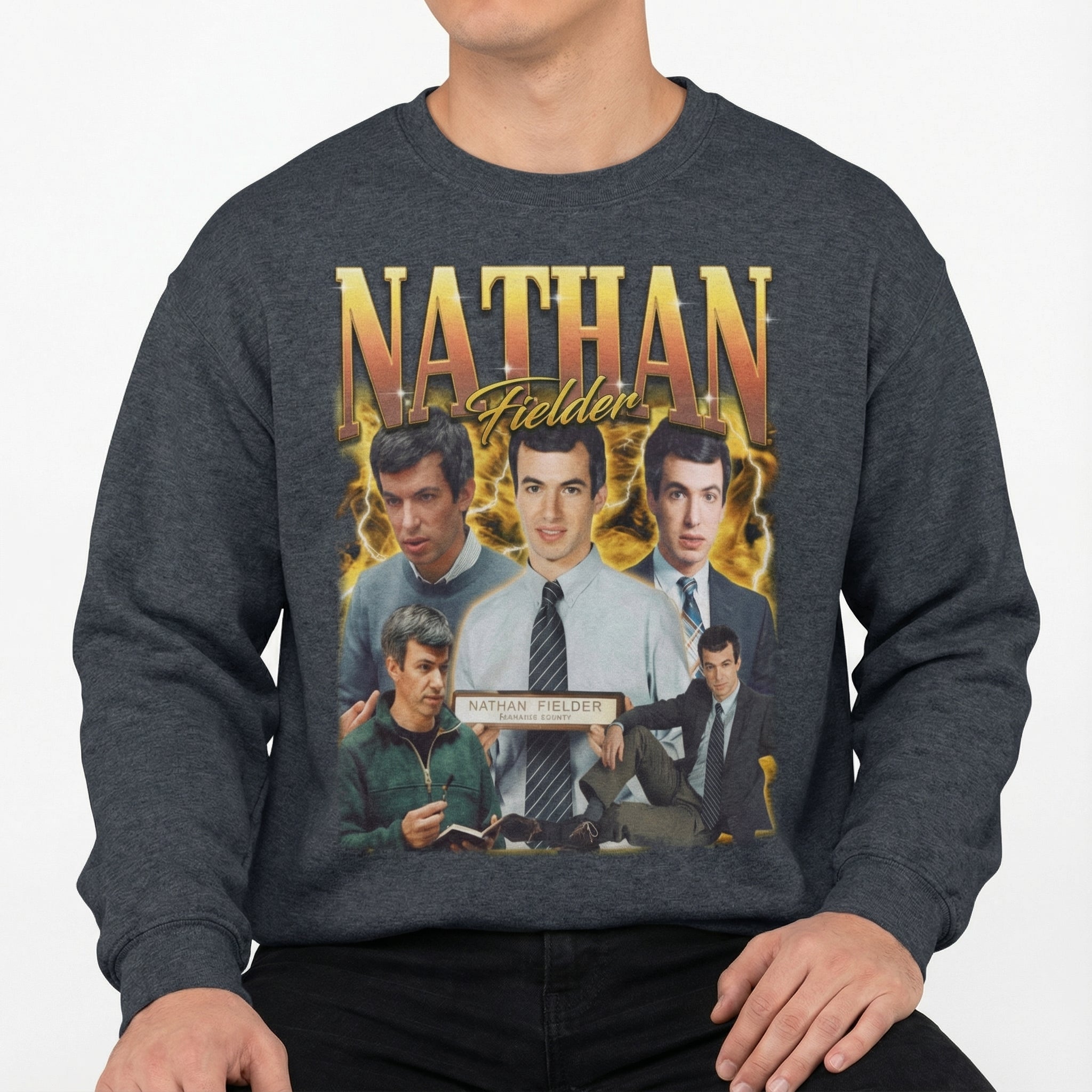 Retro Nathan Fielder 90s Comedy Inspired Graphic T-Shirt – Vintage Humor Style Tee