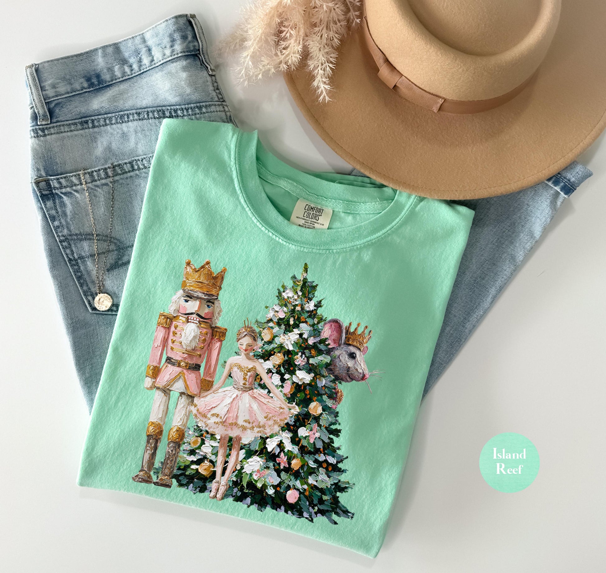 Retro Nutcracker Scene Christmas Shirt – Vintage Painted Nutcracker Tee, Y2K Holiday Matching Family Shirt