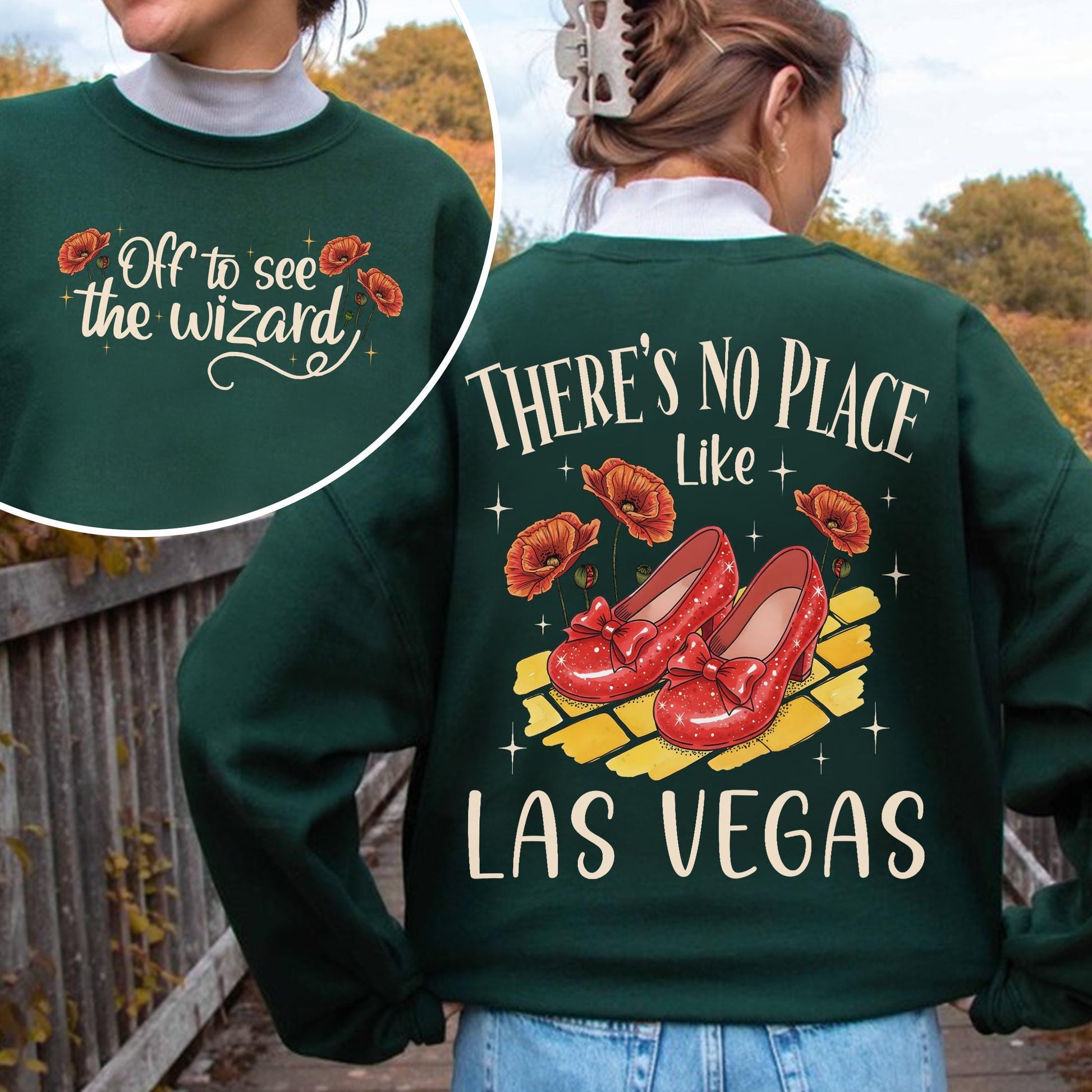 Retro Off to See the Wizard Sweatshirt – No Place Like Las Vegas Shirt, Emerald City Inspired Fan Tee