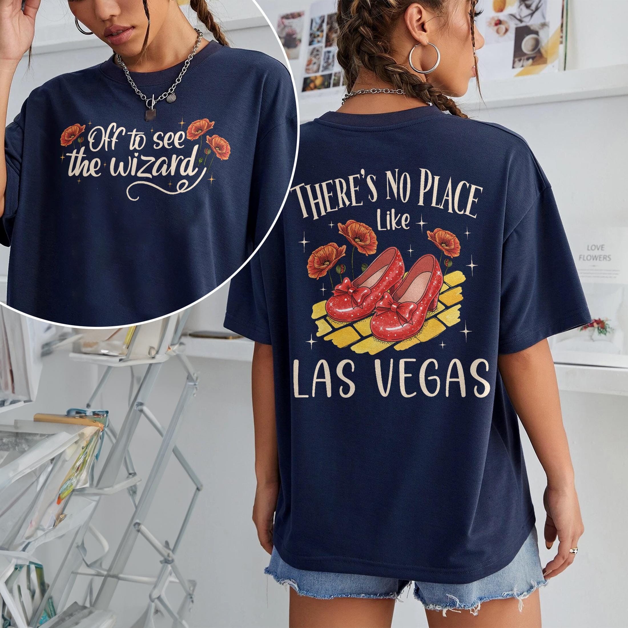 Retro Off to See the Wizard Sweatshirt – No Place Like Las Vegas Shirt, Emerald City Inspired Fan Tee