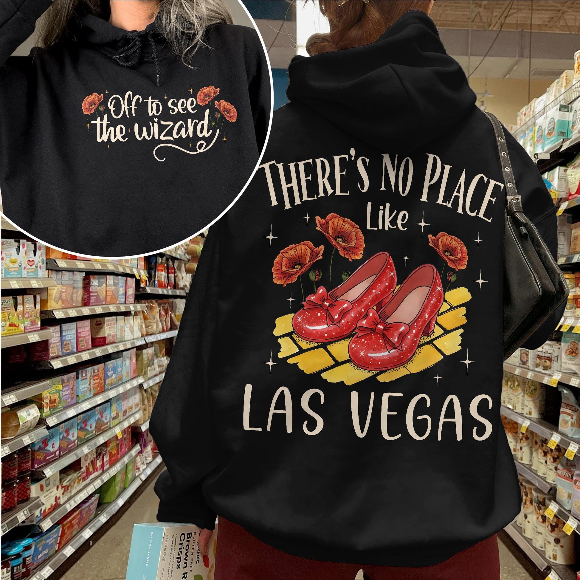 Retro Off to See the Wizard Sweatshirt – No Place Like Las Vegas Shirt, Emerald City Inspired Fan Tee